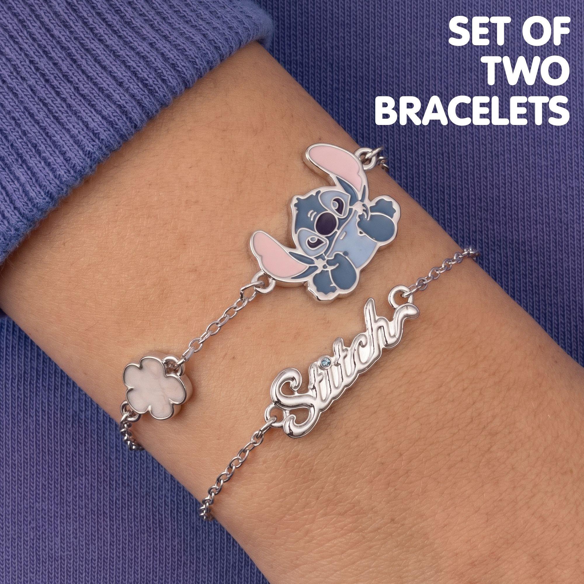 Silver - Disney Stitch - Stitch silver plated 2 PC bracelet set - 2