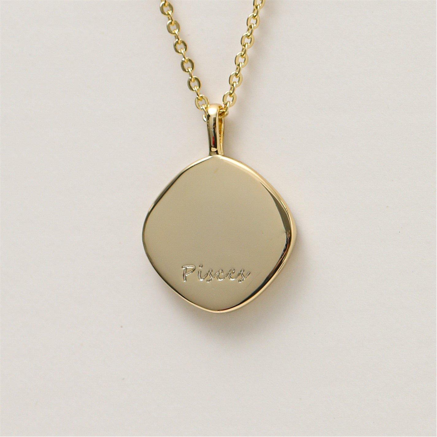 Gold - Jon Richard - Gold Plated Molten Horoscope Necklace - Pisces - 4