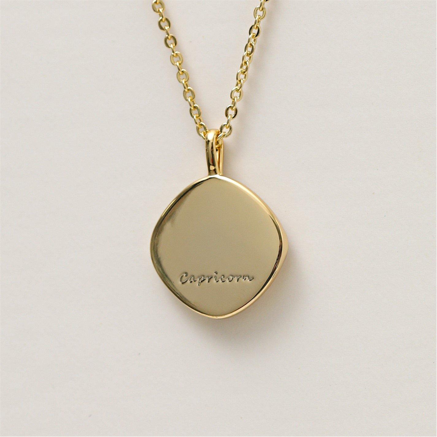 Gold - Jon Richard - Gold Plated Molten Horoscope Necklace - Capricorn - 4