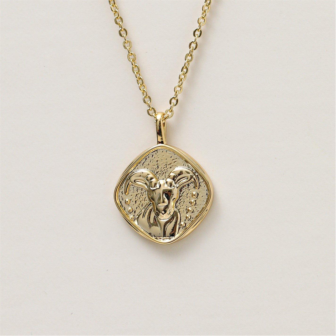 Gold - Jon Richard - Gold Plated Molten Horoscope Necklace - Capricorn - 6