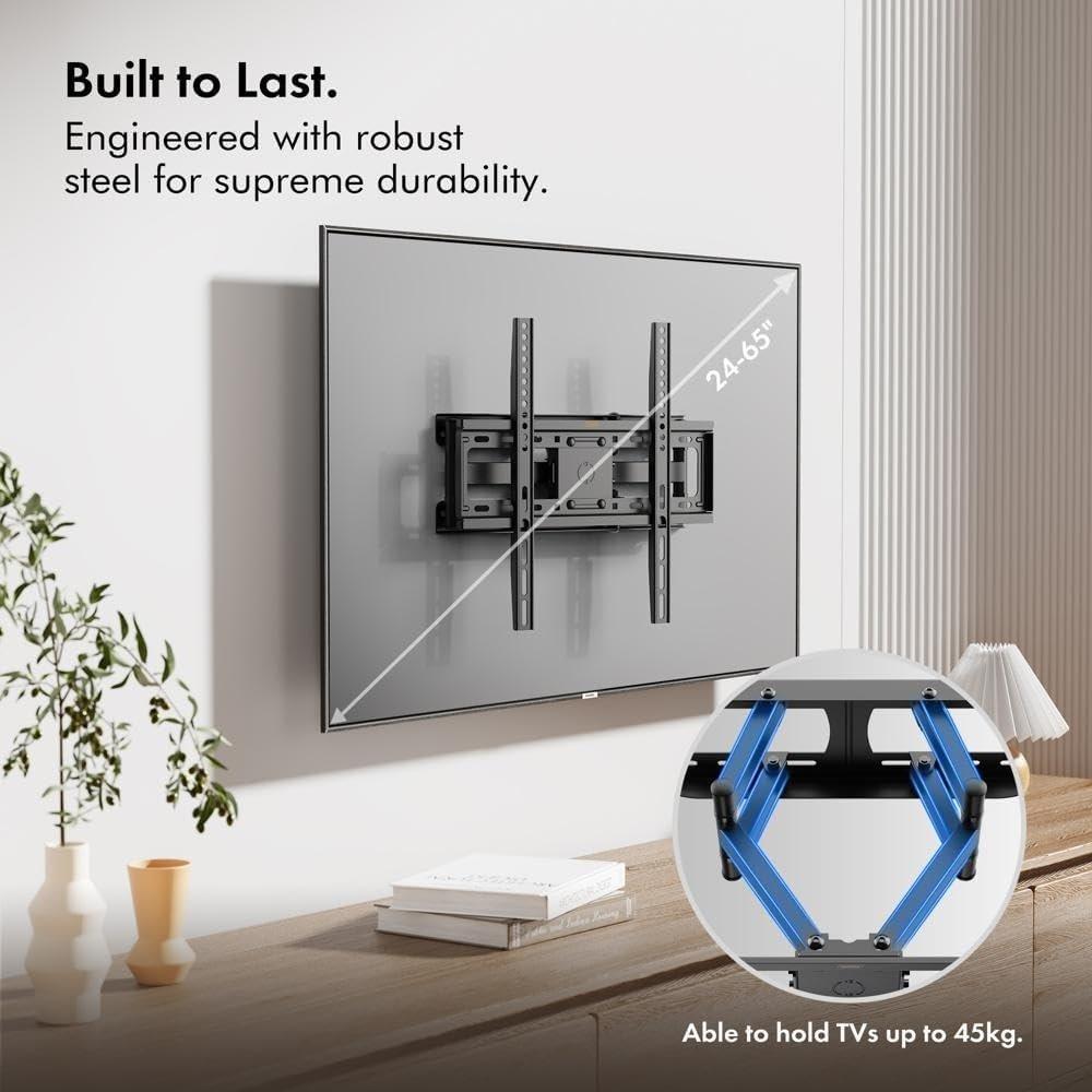 Black - VonHaus - 24-65 inch Cantilever TV Bracket - 1