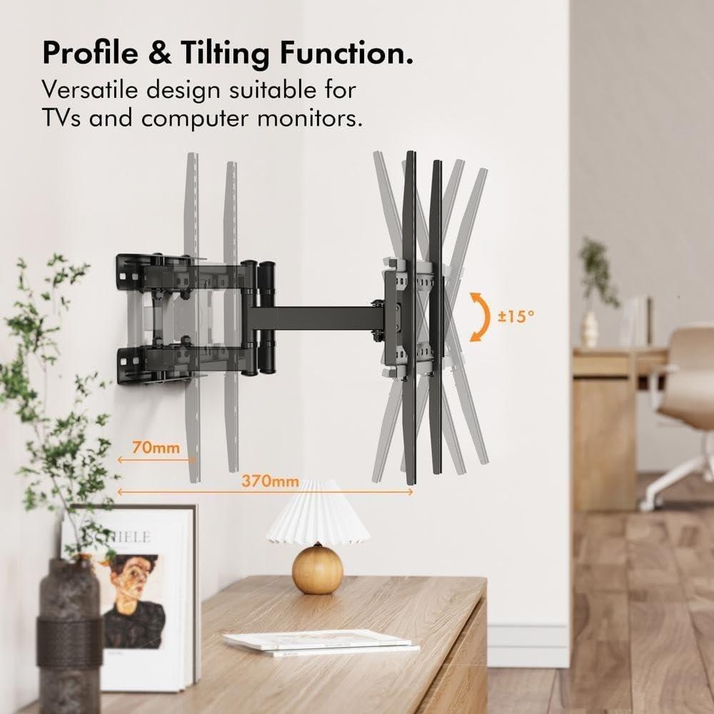 Black - VonHaus - 24-65 inch Cantilever TV Bracket - 3