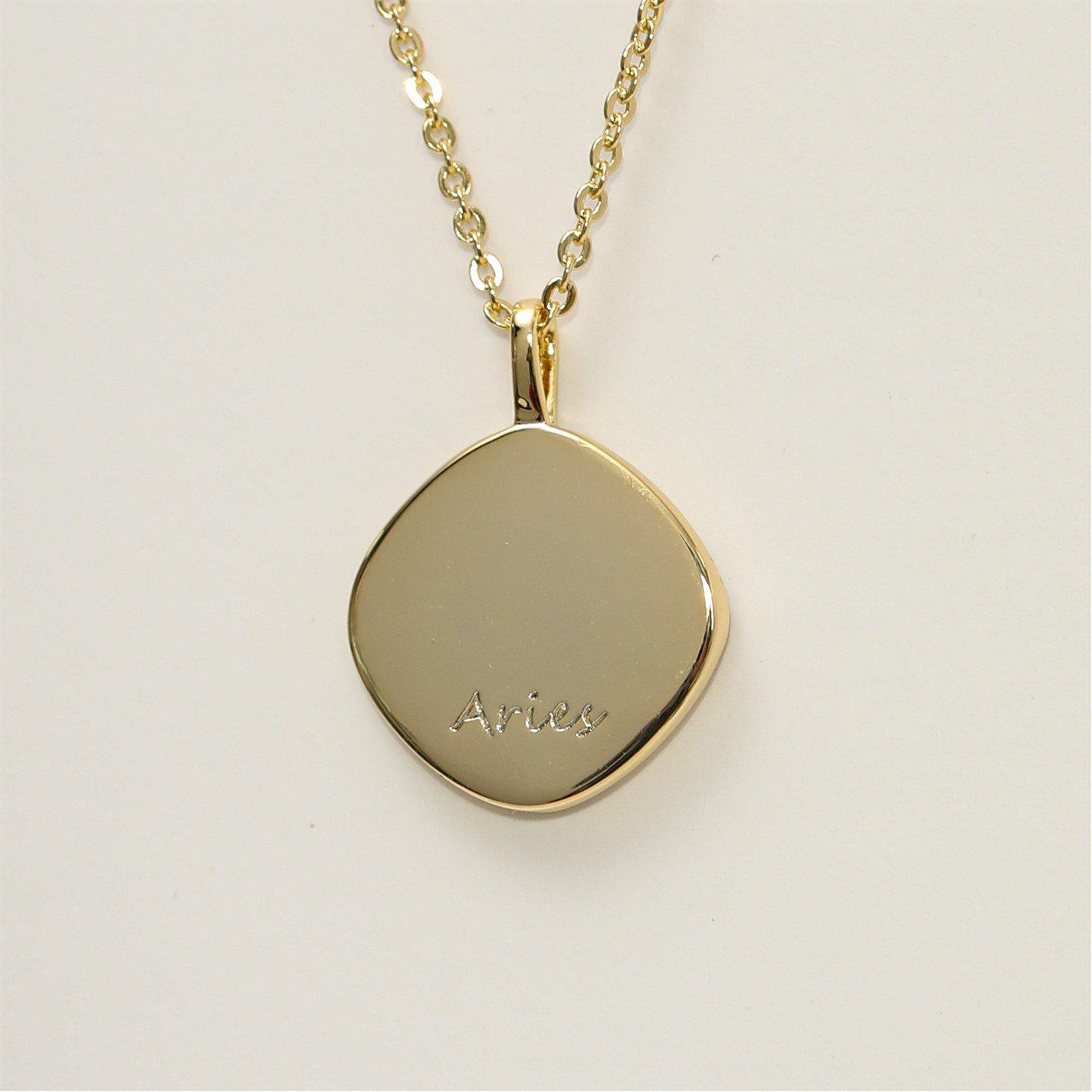 Gold - Jon Richard - Gold Plated Molten Horoscope Necklace - Aries - 5