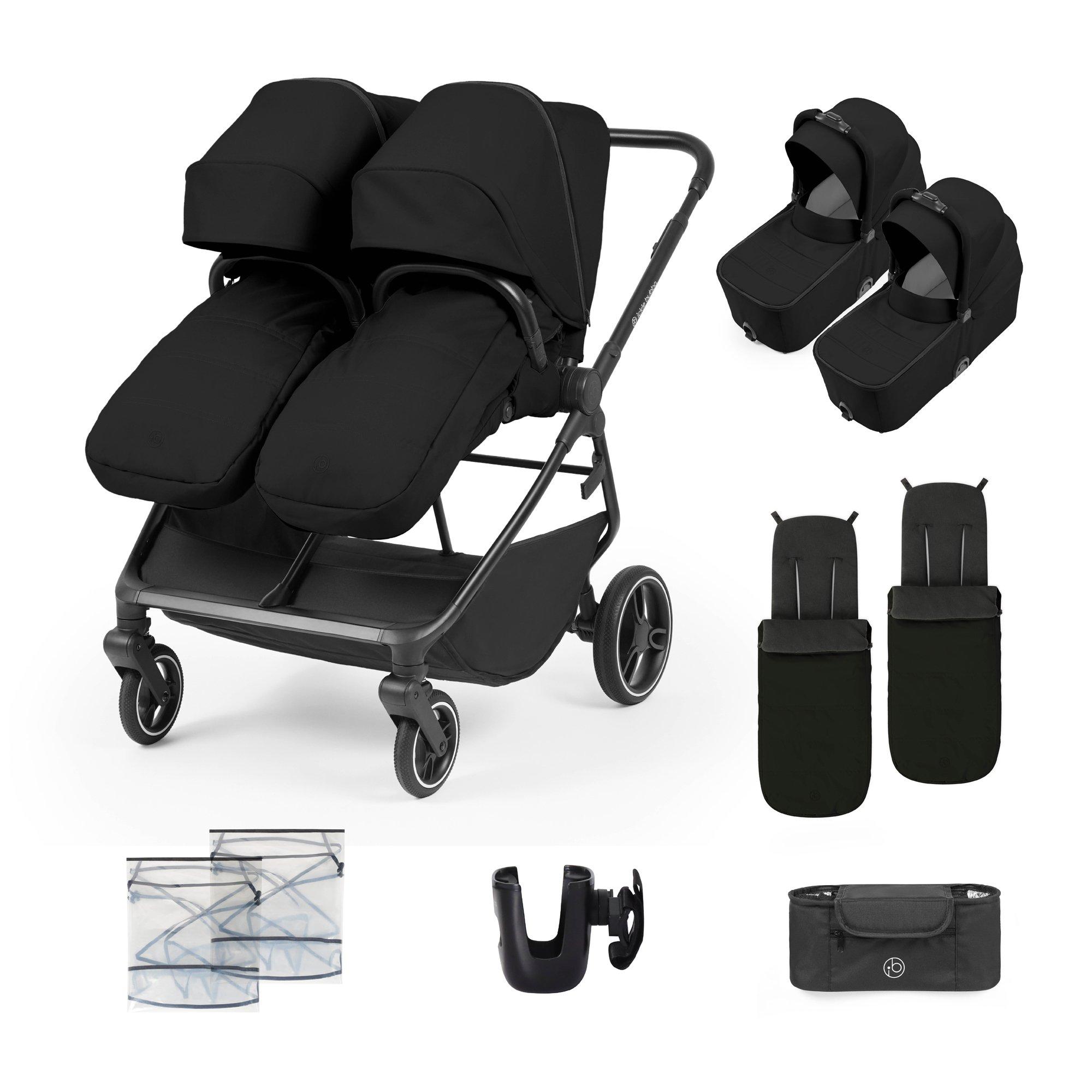 Black - Ickle Bubba - Altair Twin Stroller - 1