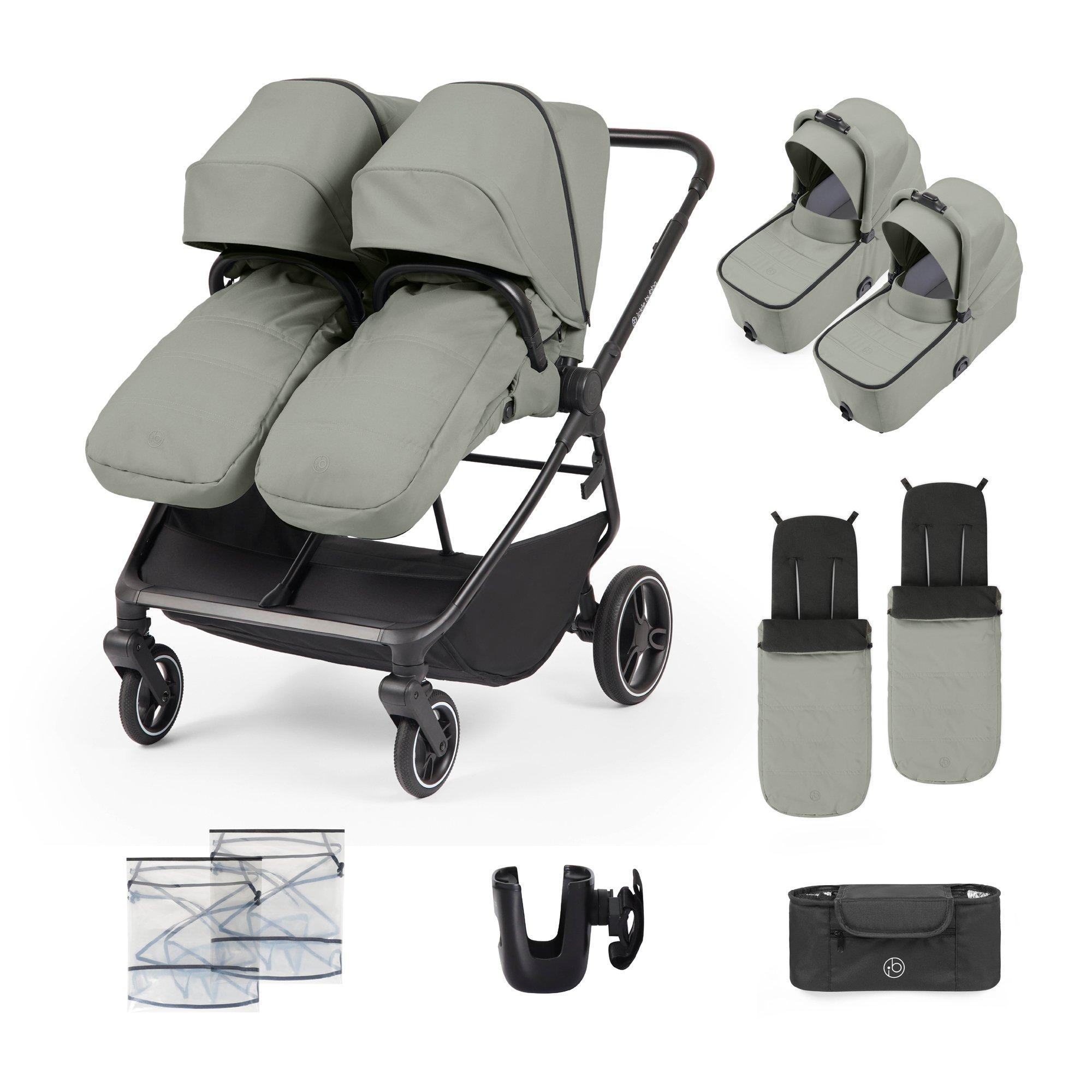Ickle Bubba  Newborn Altair Twin Stroller - Laurel Green - One