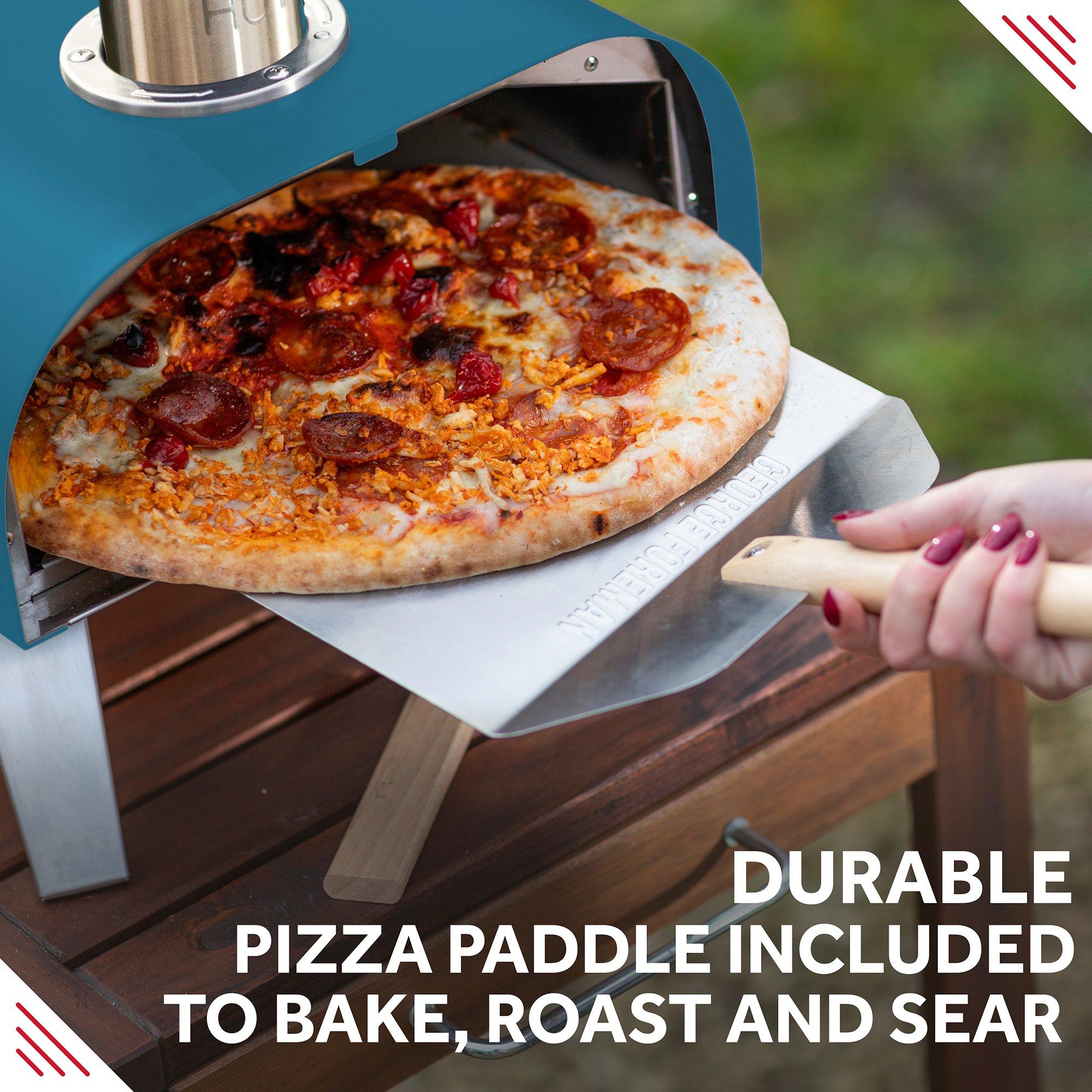 Teal - George Foreman - GFWPPO1BLPC 12 Wood Pellet Pizza Oven in Teal - 4