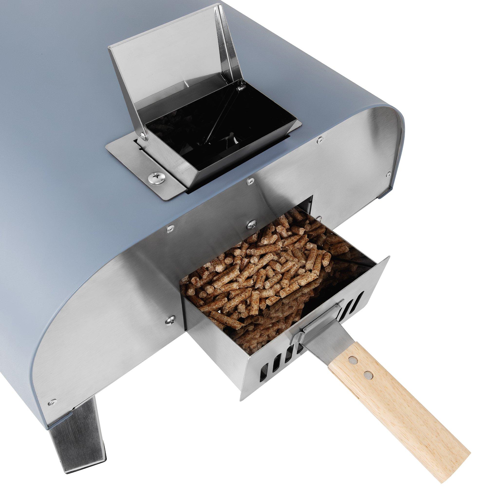 Grey - George Foreman - GFWPPO1GPC 12 Wood Pellet Pizza Oven in Grey - 11