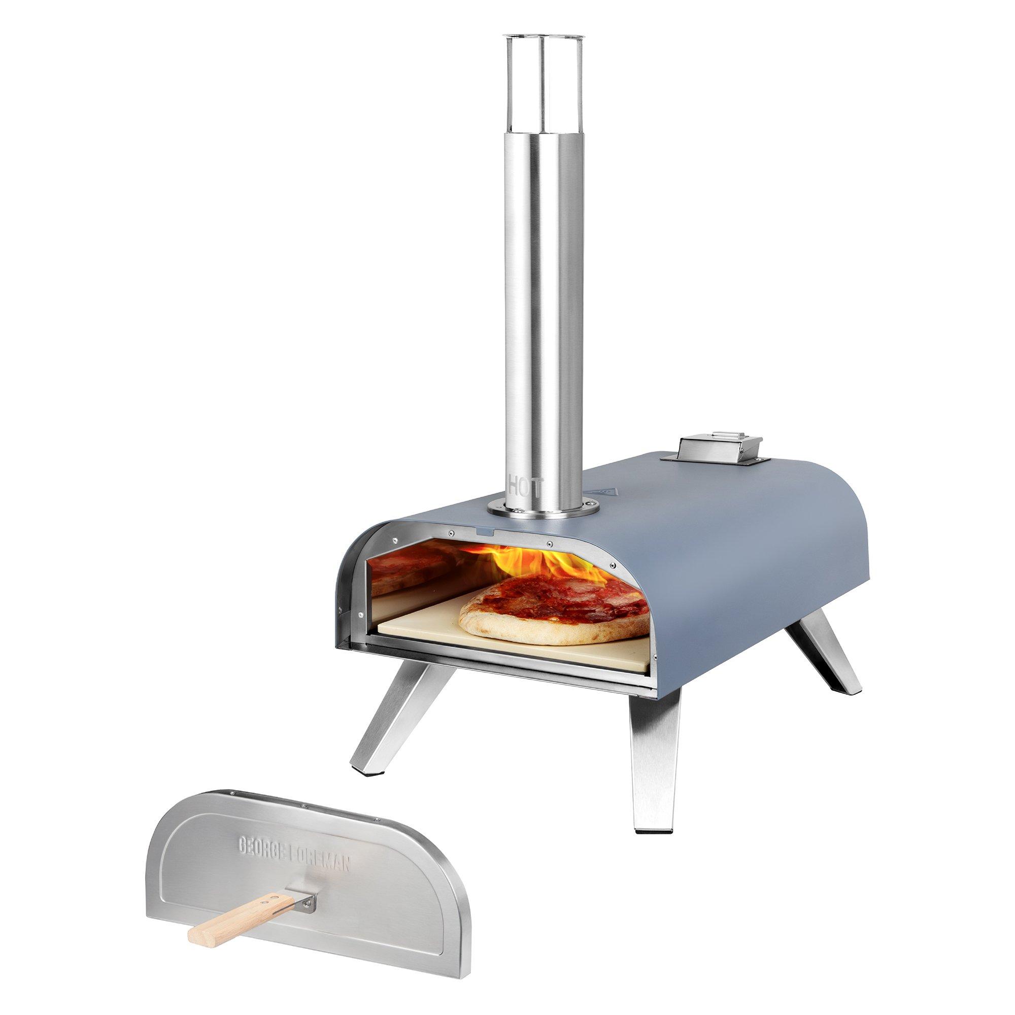 Grey - George Foreman - GFWPPO1GPC 12 Wood Pellet Pizza Oven in Grey - 14