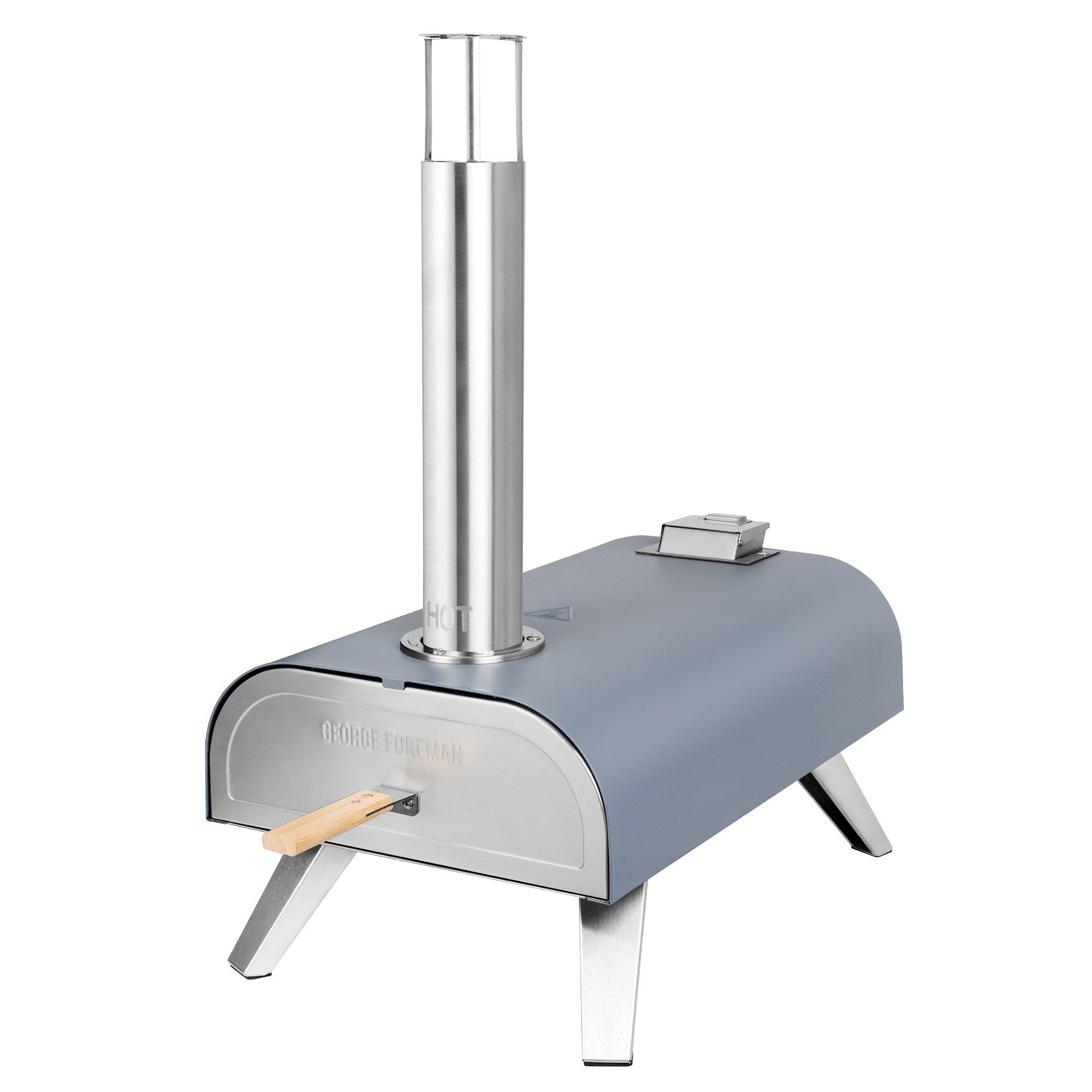 Grey - George Foreman - GFWPPO1GPC 12 Wood Pellet Pizza Oven in Grey - 16