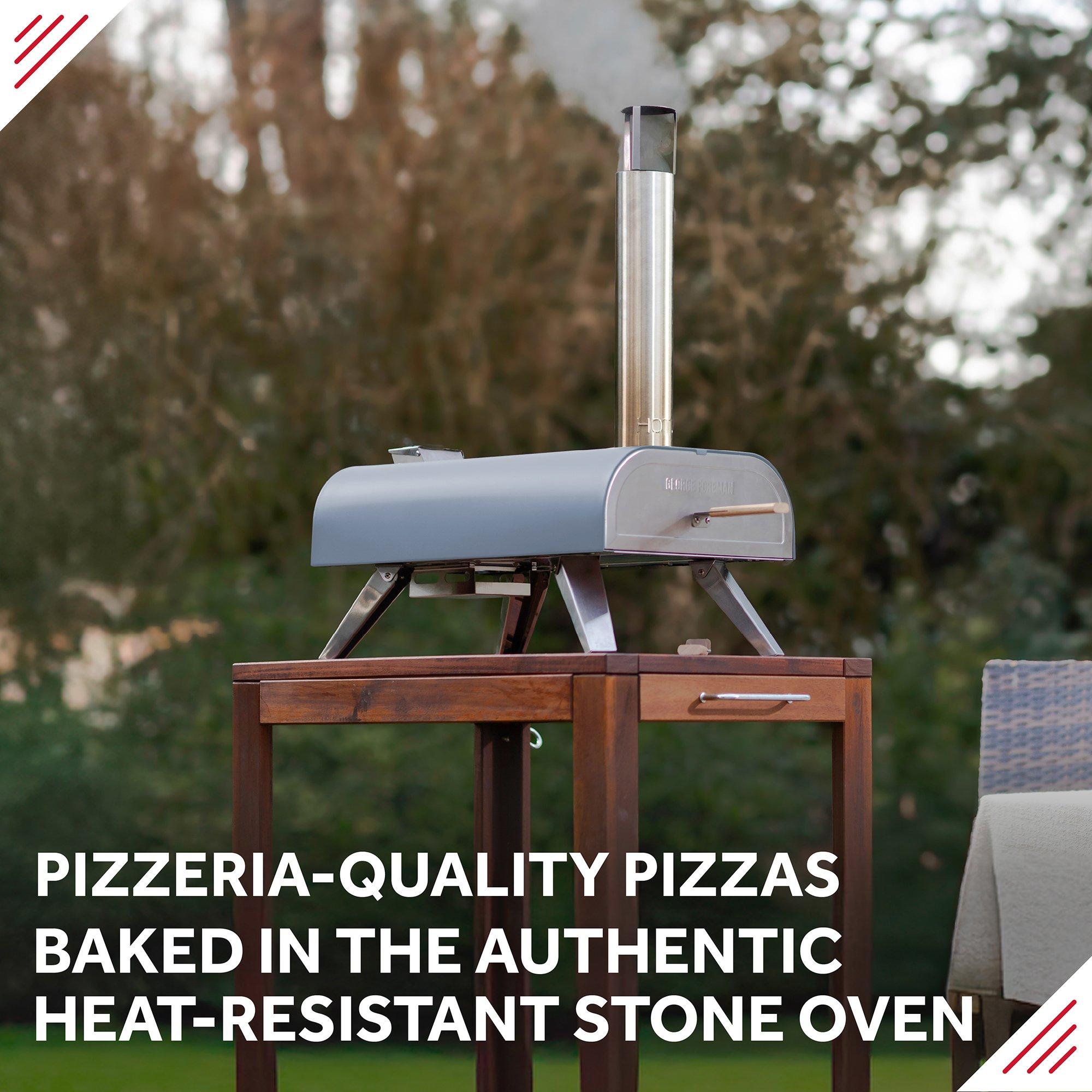 Grey - George Foreman - GFWPPO1GPC 12 Wood Pellet Pizza Oven in Grey - 5