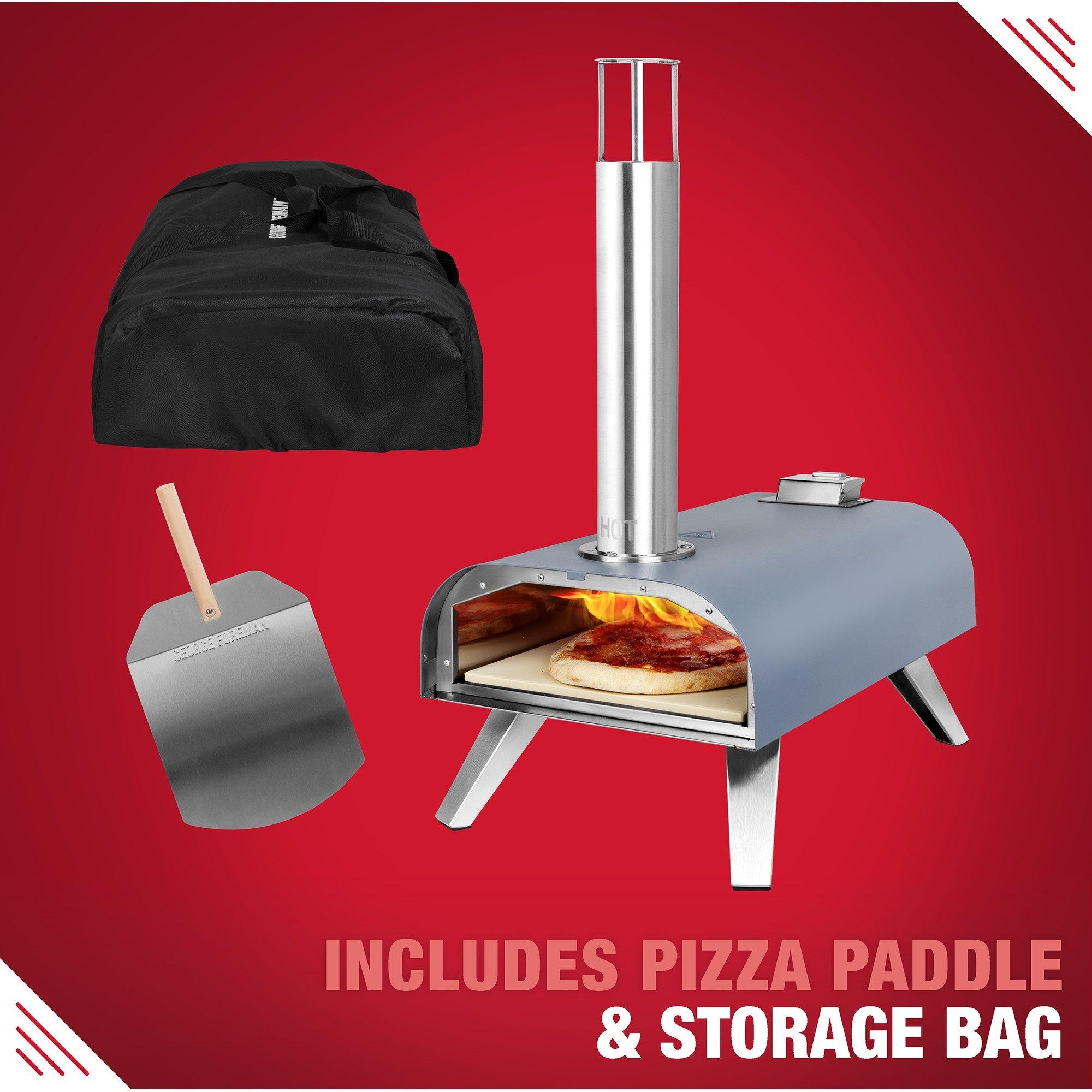 Grey - George Foreman - GFWPPO1GPC 12 Wood Pellet Pizza Oven in Grey - 9