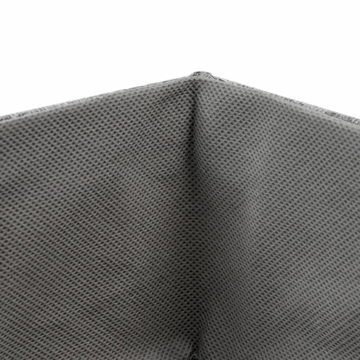 Grey - JVL - Chroma Set of 2 Rectangular Storage Baskets H - 5