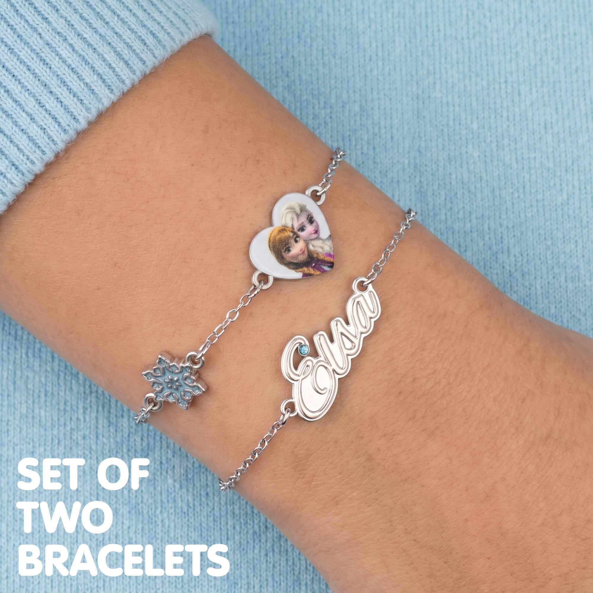 Silver - Disney - Disney Frozen silver plated 2 PC bracelet set - 2