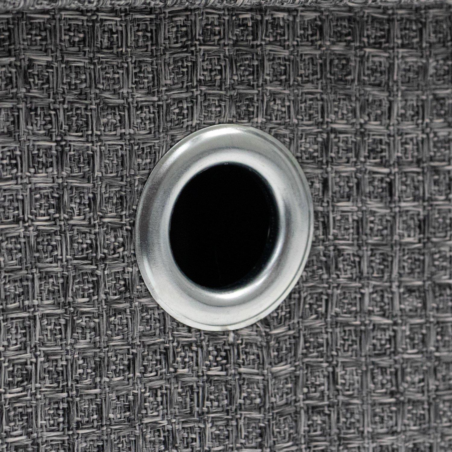 Grey - JVL - Chroma Set of 2 Rectangular Storage Baskets wi - 7