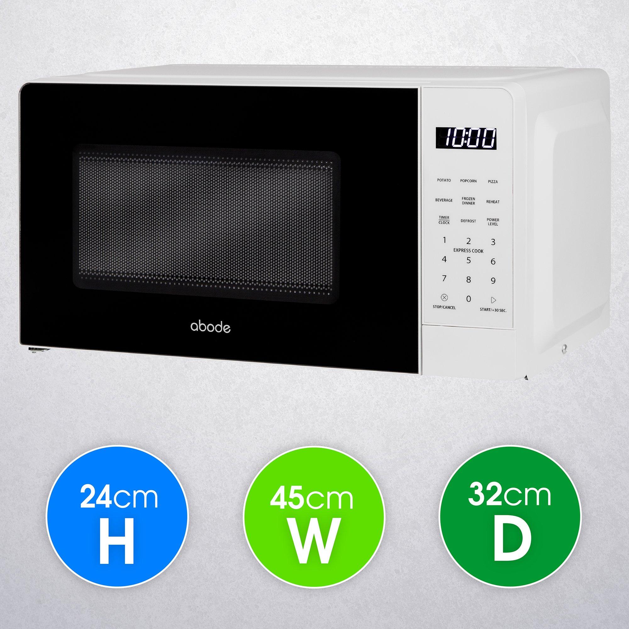 White - Abode - AMT2012 20L White Touch Control Digital Microwave - 2