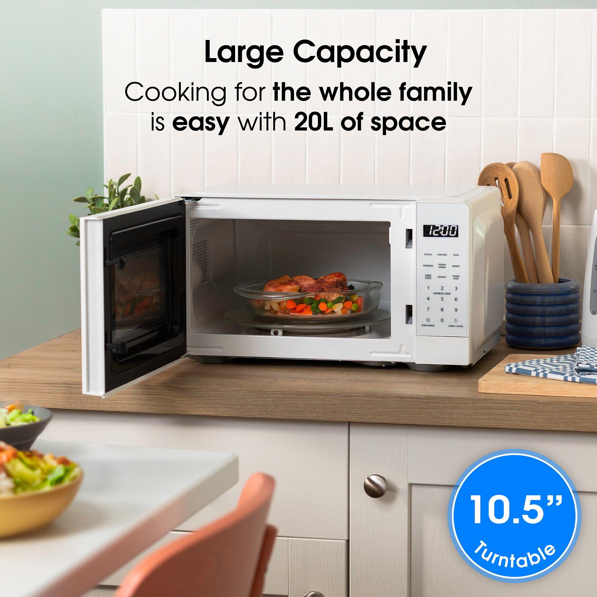 White - Abode - AMT2012 20L White Touch Control Digital Microwave - 6