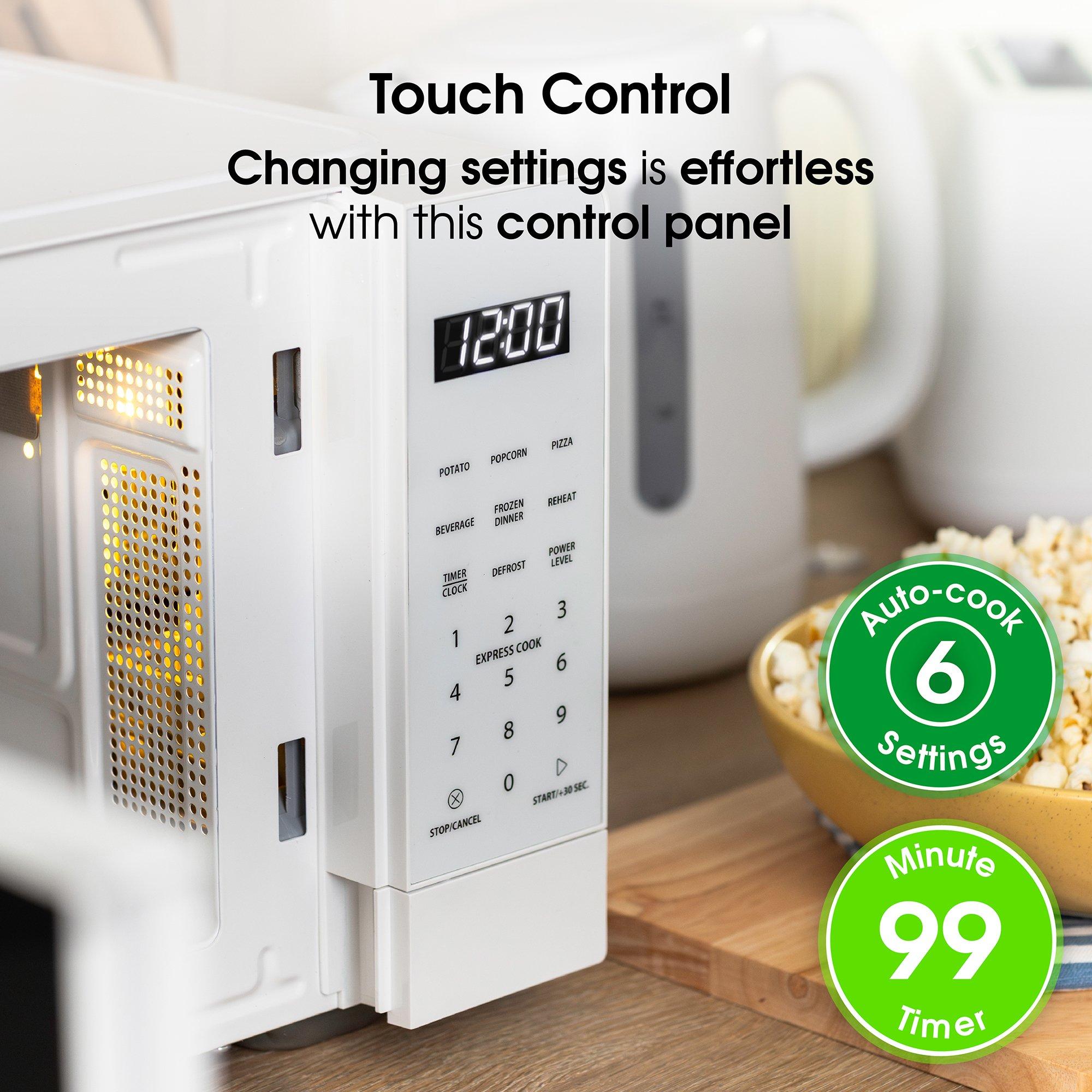 White - Abode - AMT2012 20L White Touch Control Digital Microwave - 7