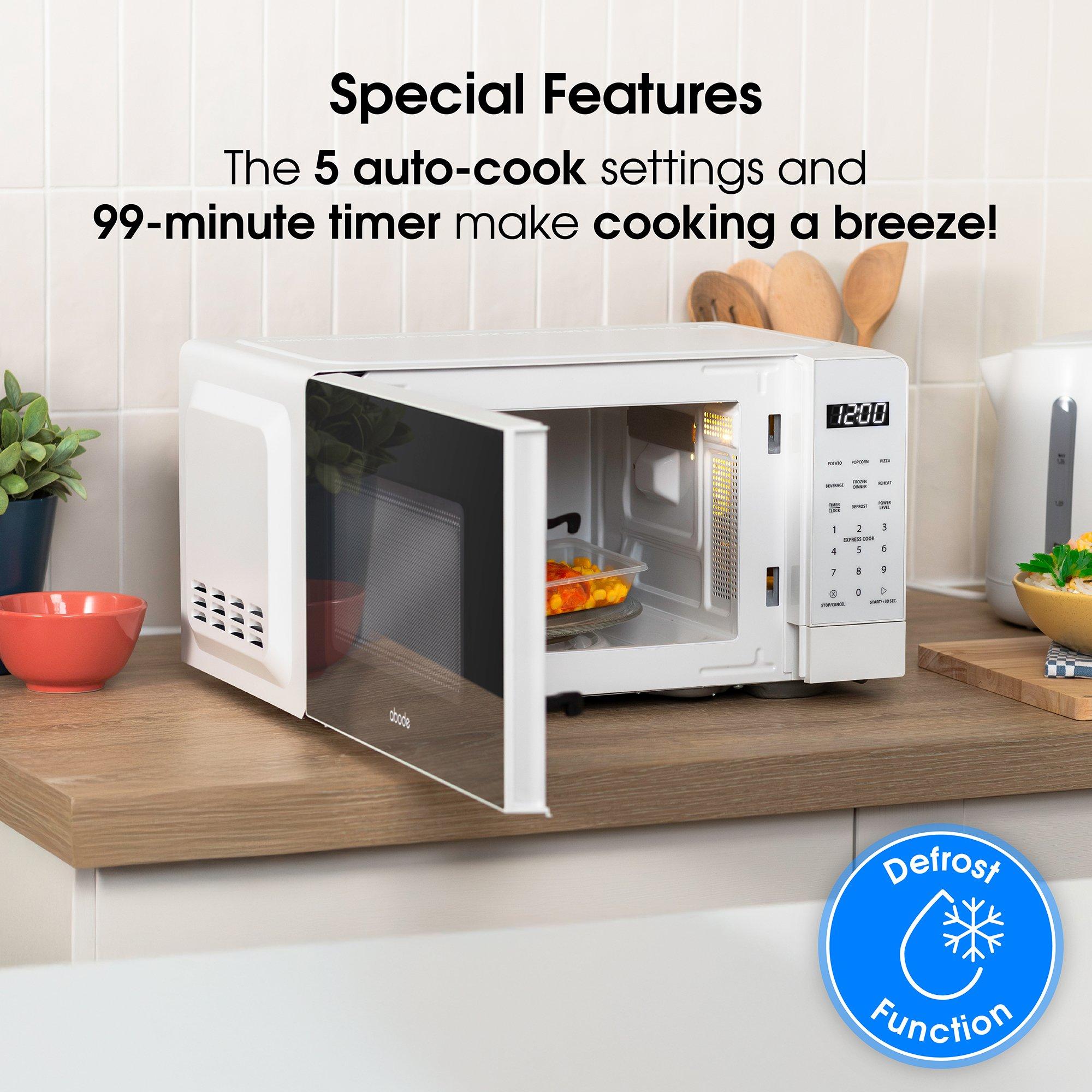 White - Abode - AMT2012 20L White Touch Control Digital Microwave - 8