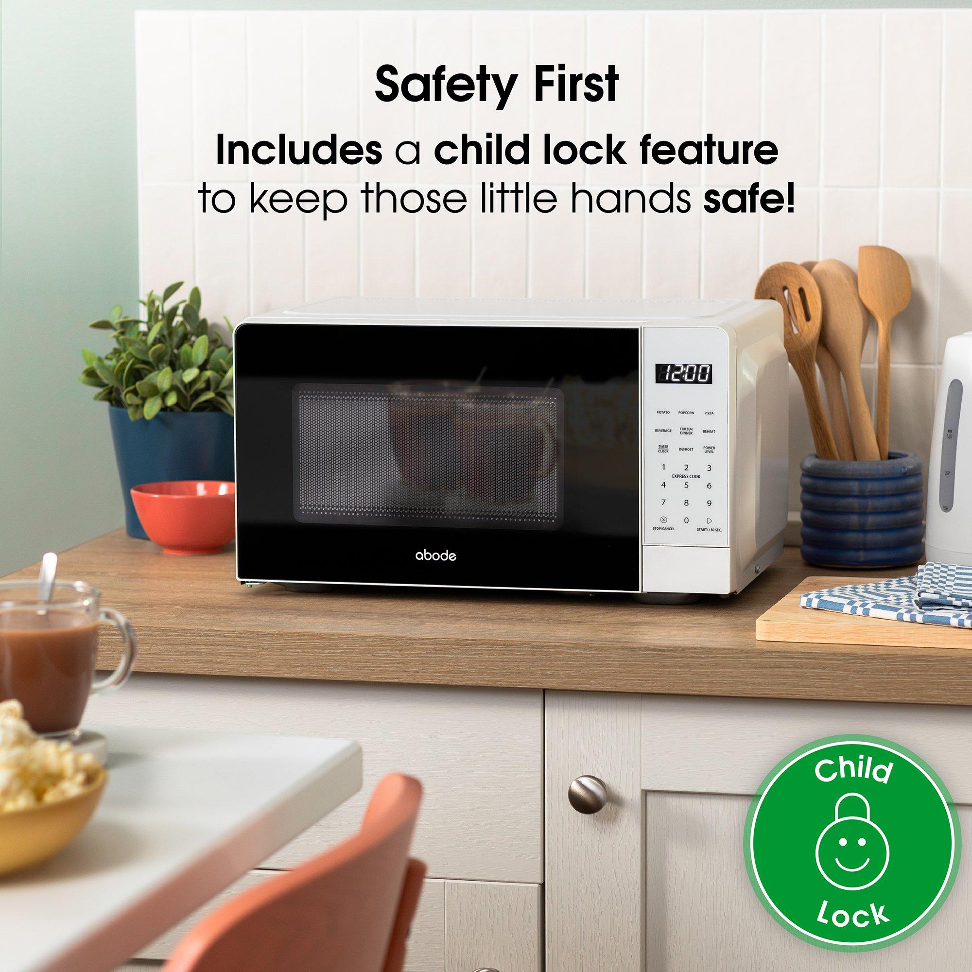 White - Abode - AMT2012 20L White Touch Control Digital Microwave - 9