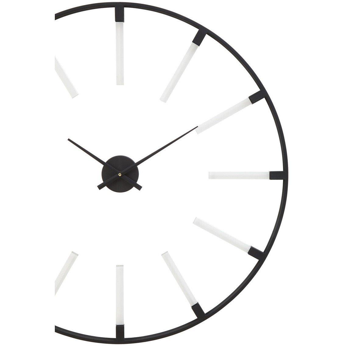 Black - Premier Housewares - Beauly Black Finish Metal Wall Clock - 4