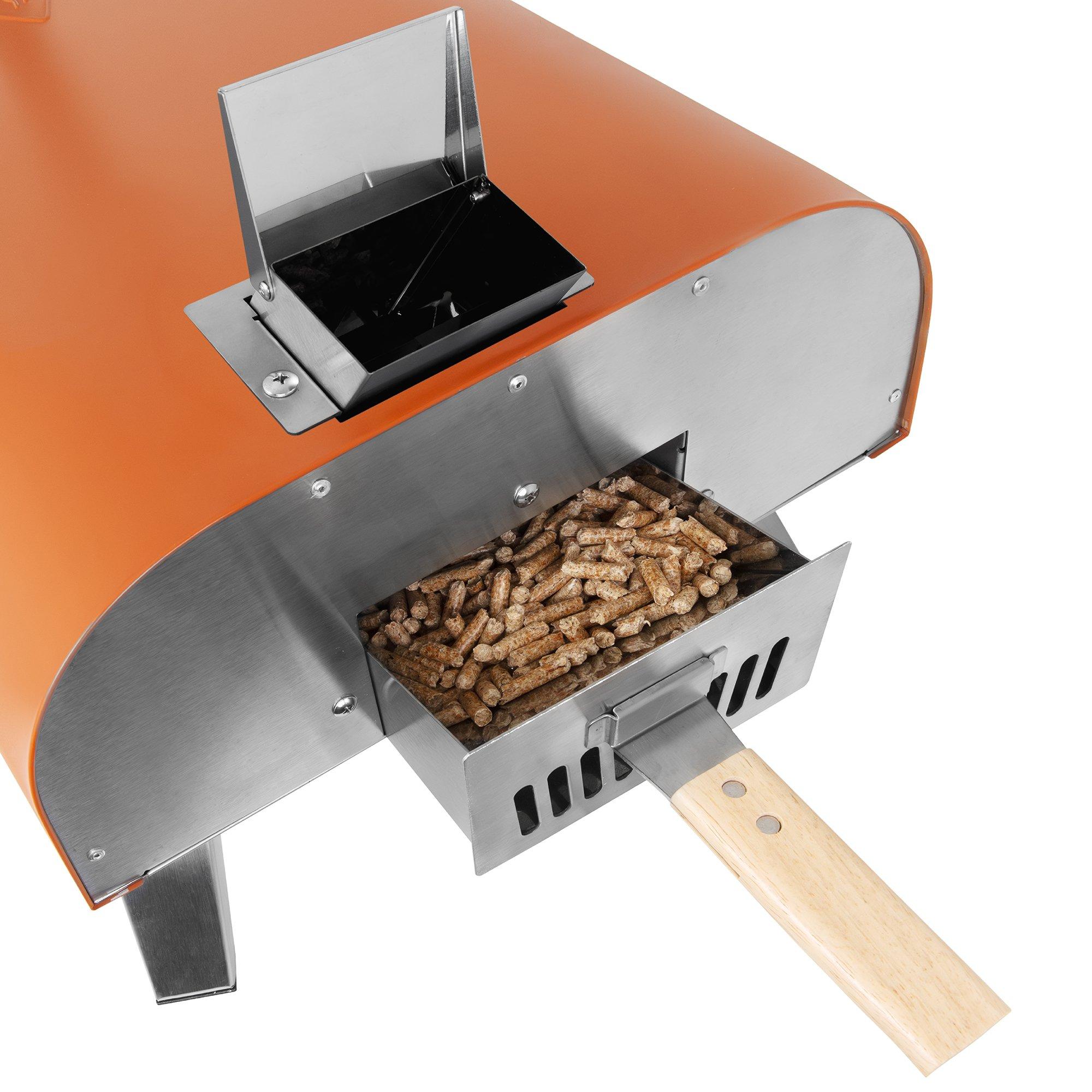 Deep Orange - George Foreman - GFWPPO1ORPC 12 Wood Pellet Pizza Oven in Orange - 11