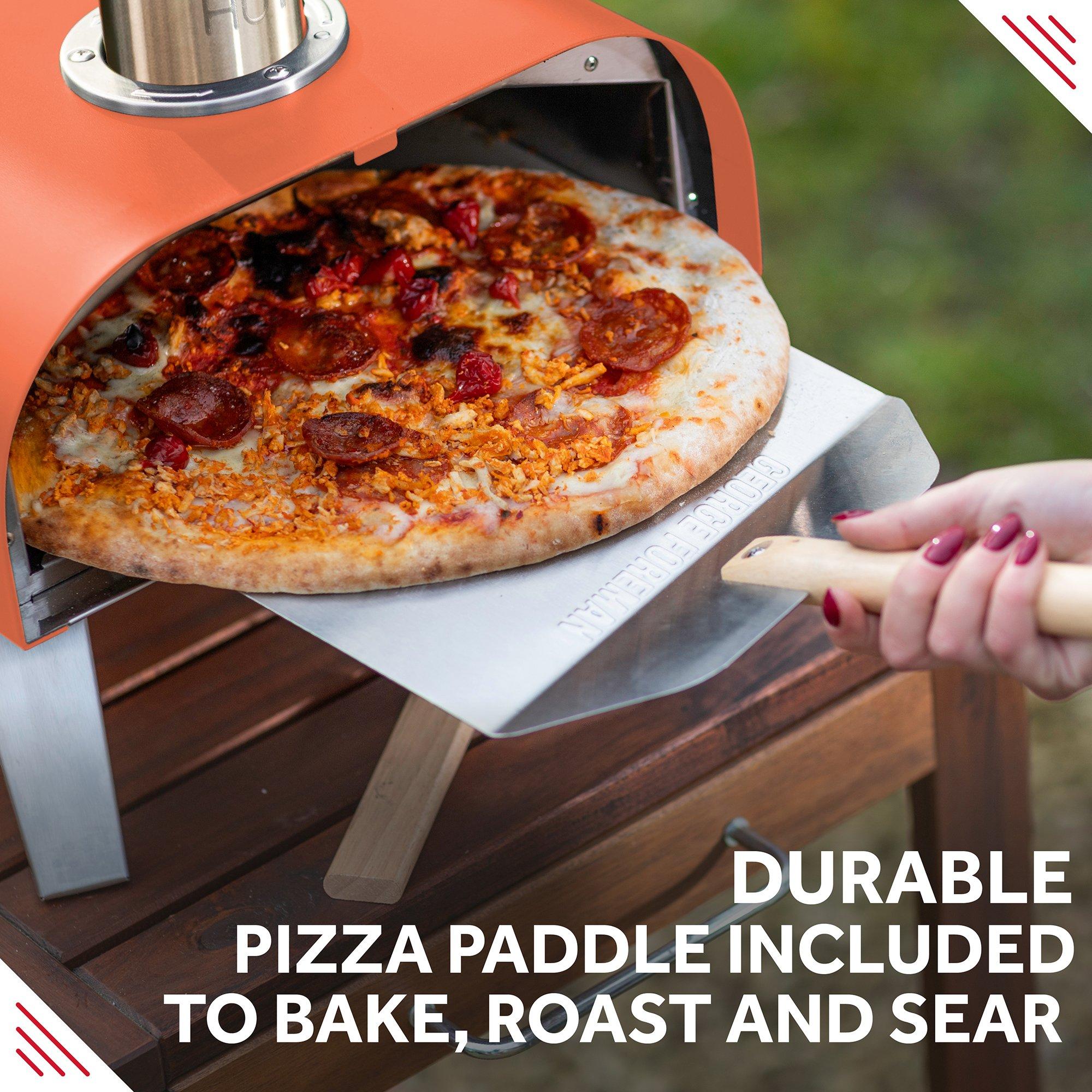 Deep Orange - George Foreman - GFWPPO1ORPC 12 Wood Pellet Pizza Oven in Orange - 4