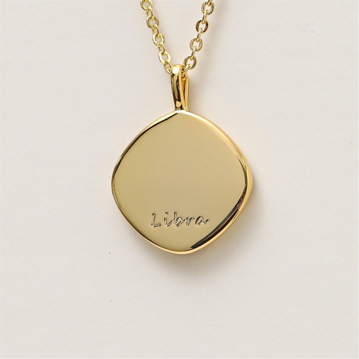 Gold - Jon Richard - Gold Plated Molten Horoscope Necklace - Libra - 4