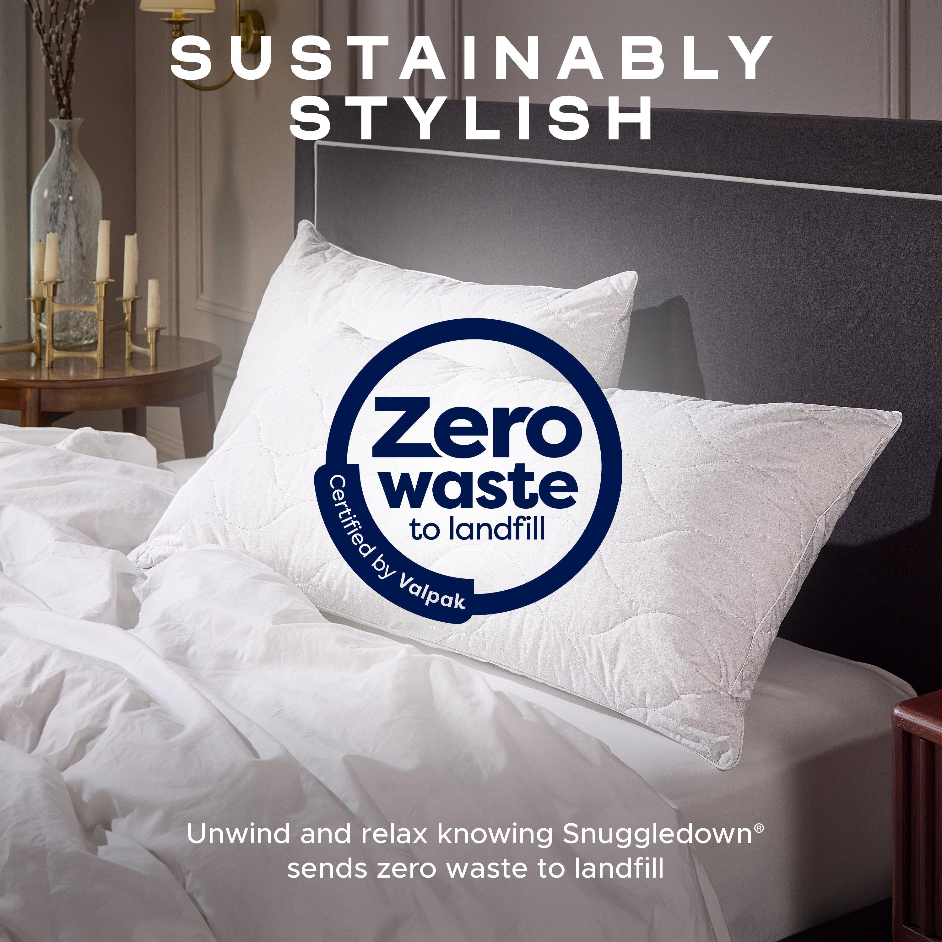 White - Snuggledown - Hotel Luxury Cotton Quilted Kingsize Firm Pillow - 6