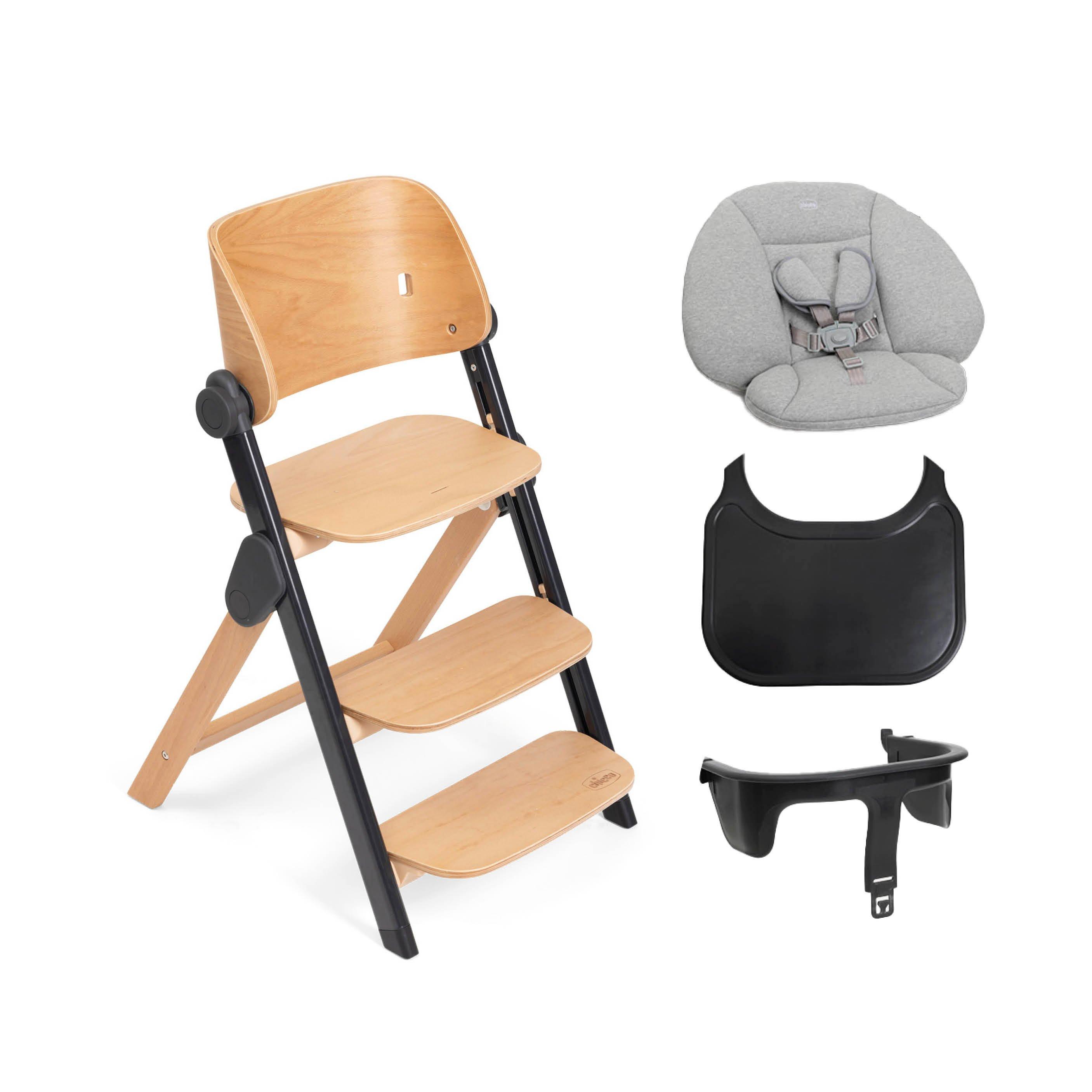 Ebony - Chicco - Meraviglia 4-in-1 Folding Multi-Stage Highchair - 1