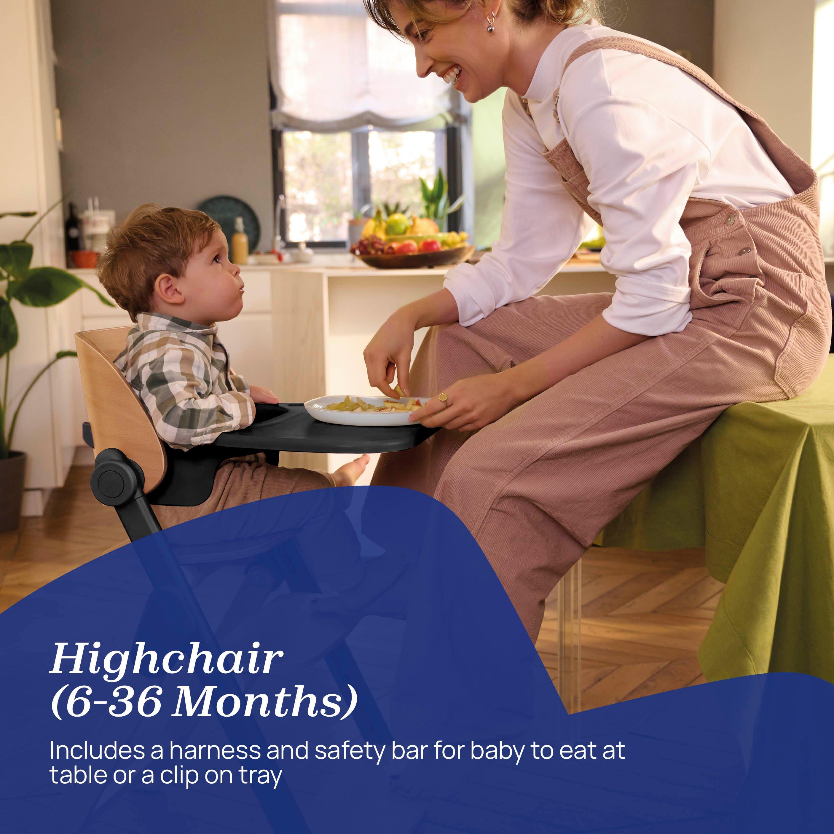 Ebony - Chicco - Meraviglia 4-in-1 Folding Multi-Stage Highchair - 5