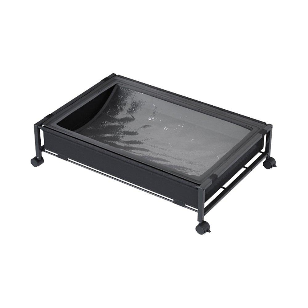 Black - LIFE IDEAS - Under-Bed Steel Storage Basket with Wheels - 5