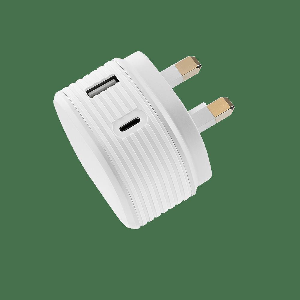 JUICE 20W Dual Port USB A & C Mains White - Electronics