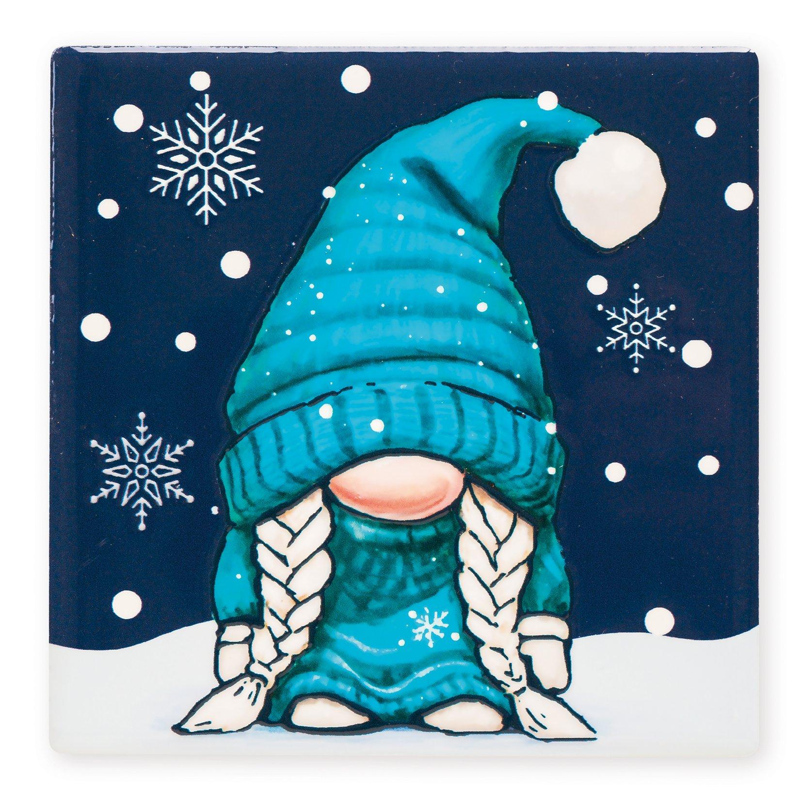 Multi - Art of Arora - - Christmas Coasters pk 4 – Mrs Gonk