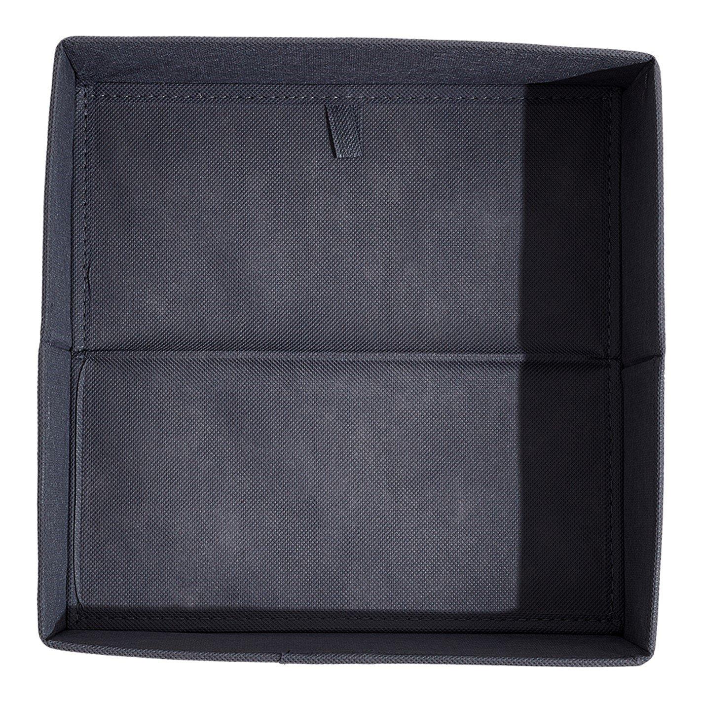 Black Grey - LIFE IDEAS - 10 Pcs Foldable Non-woven Clothing Organizer - 4