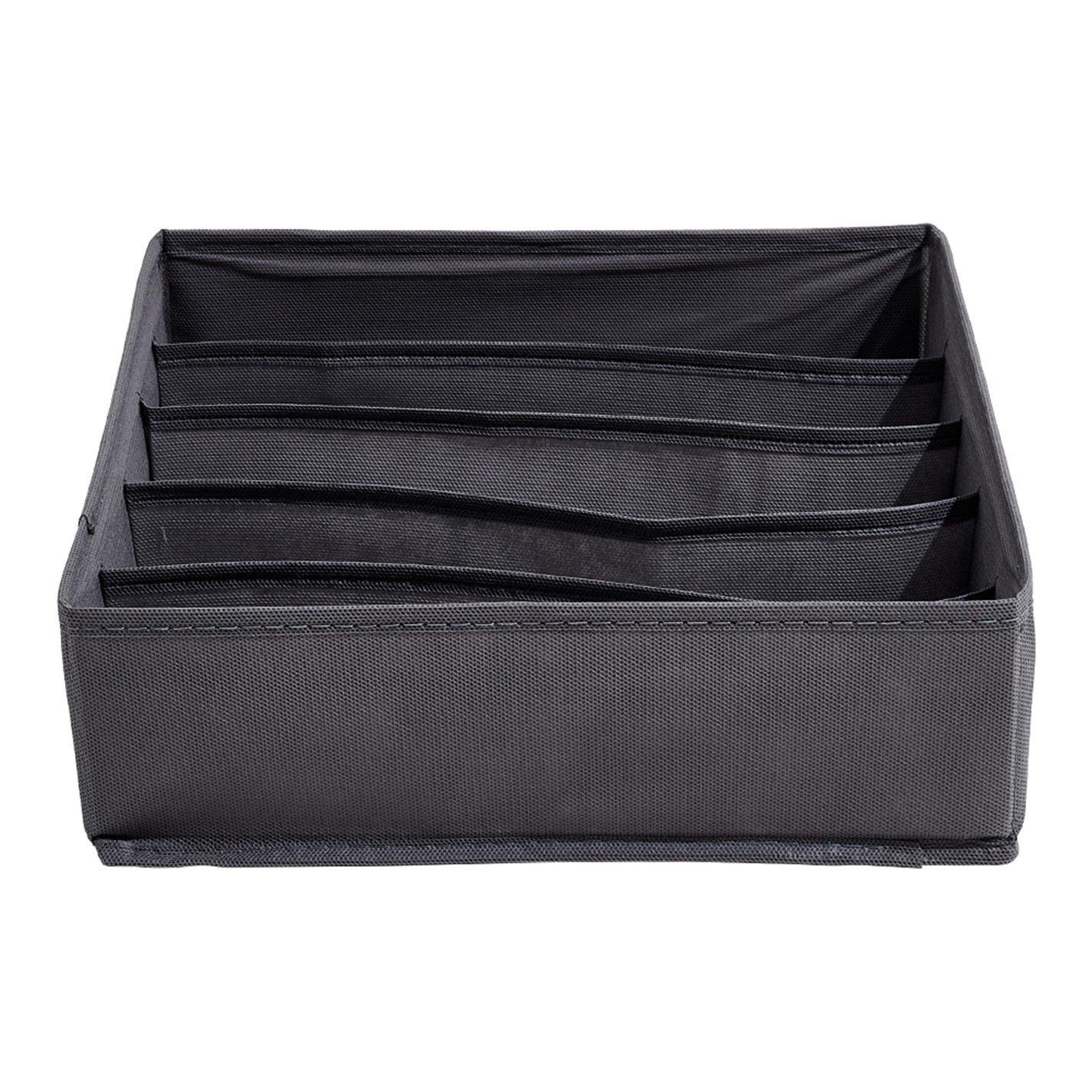 Black Grey - LIFE IDEAS - 10 Pcs Foldable Non-woven Clothing Organizer - 9