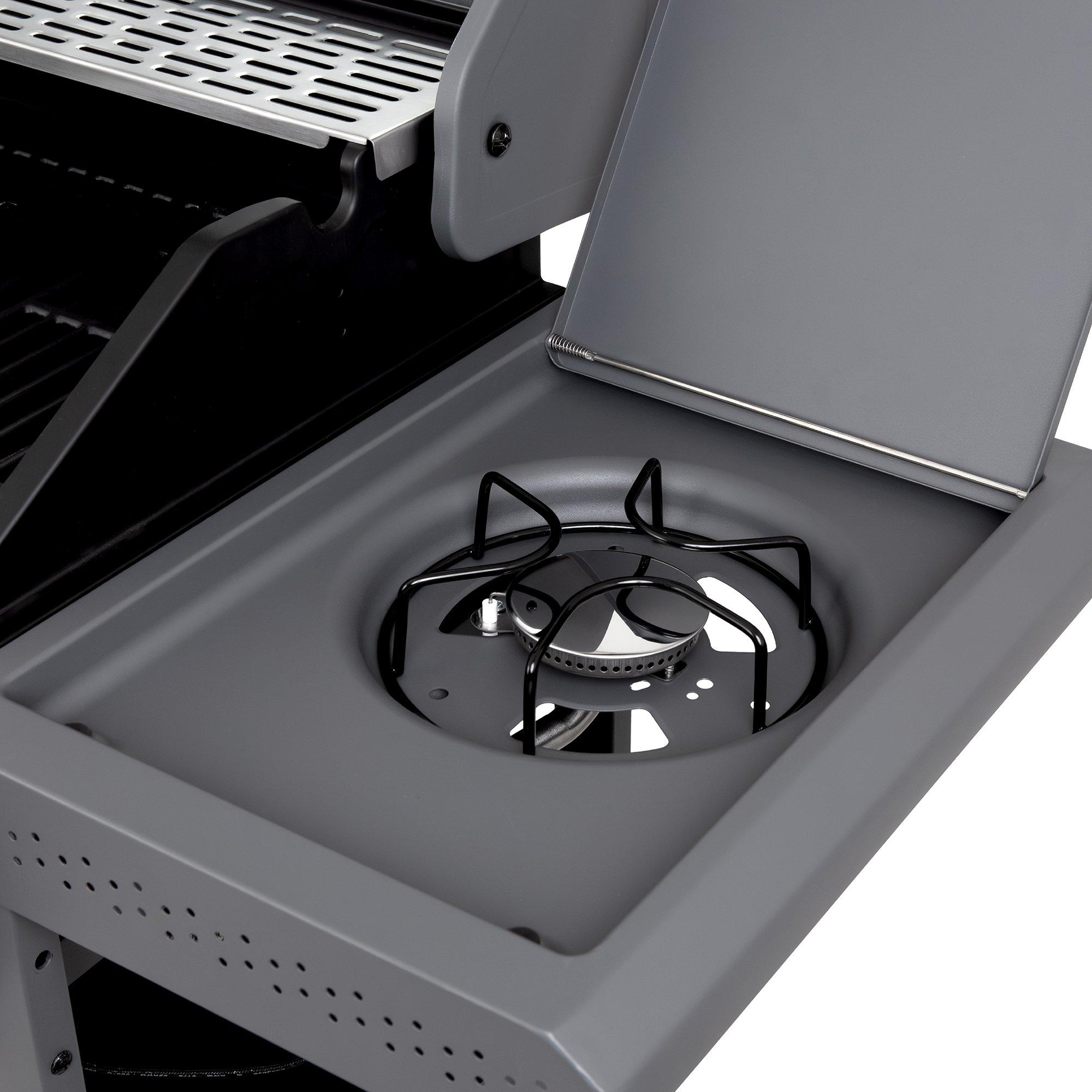 Black - George Foreman - GFGBBQ6B1B-C 7 Gas Burner 6 + 1 BBQ in Black - 6