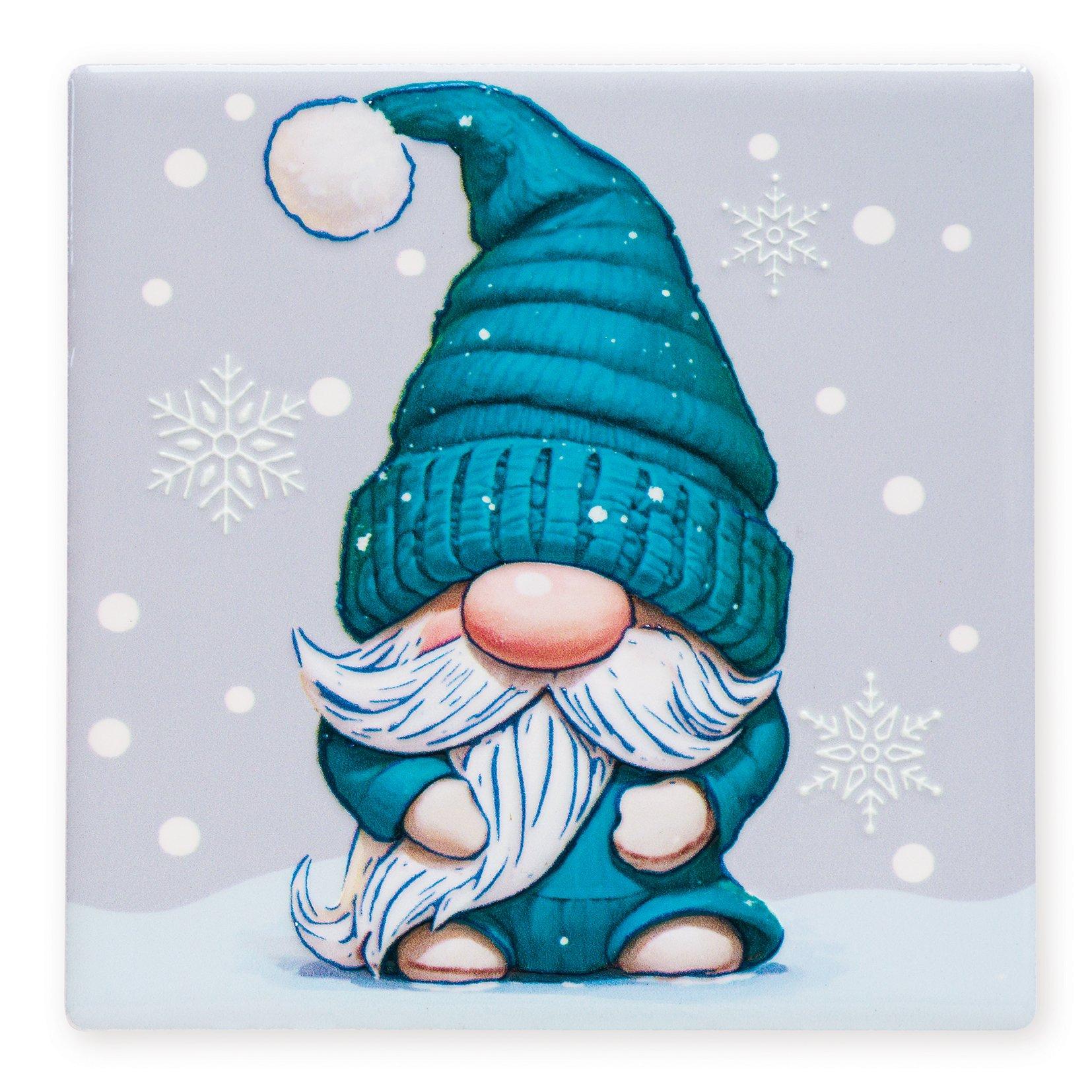 Multi - Art of Arora - - Christmas Coasters pk 4 – Mr Gonk