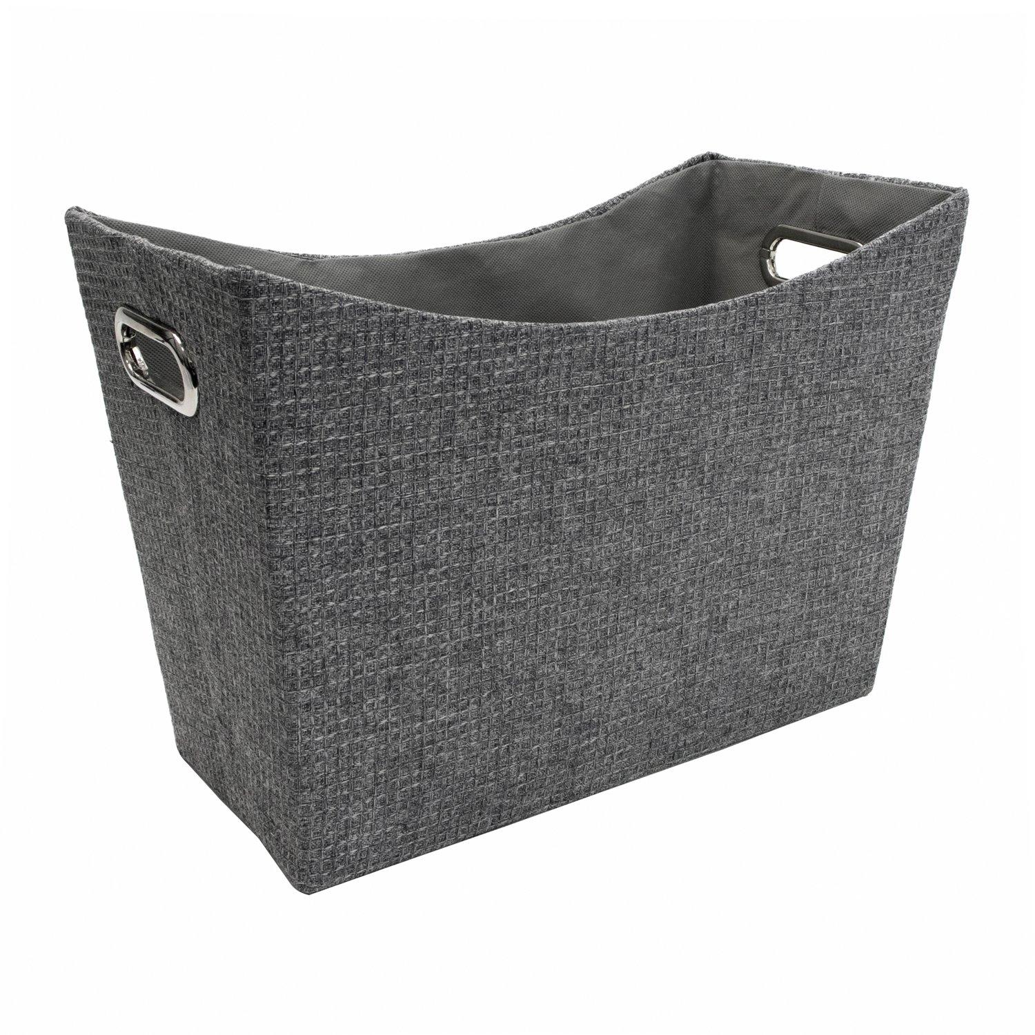 Grey - JVL - Chroma Magazine Storage Holder Home Organisat - 1