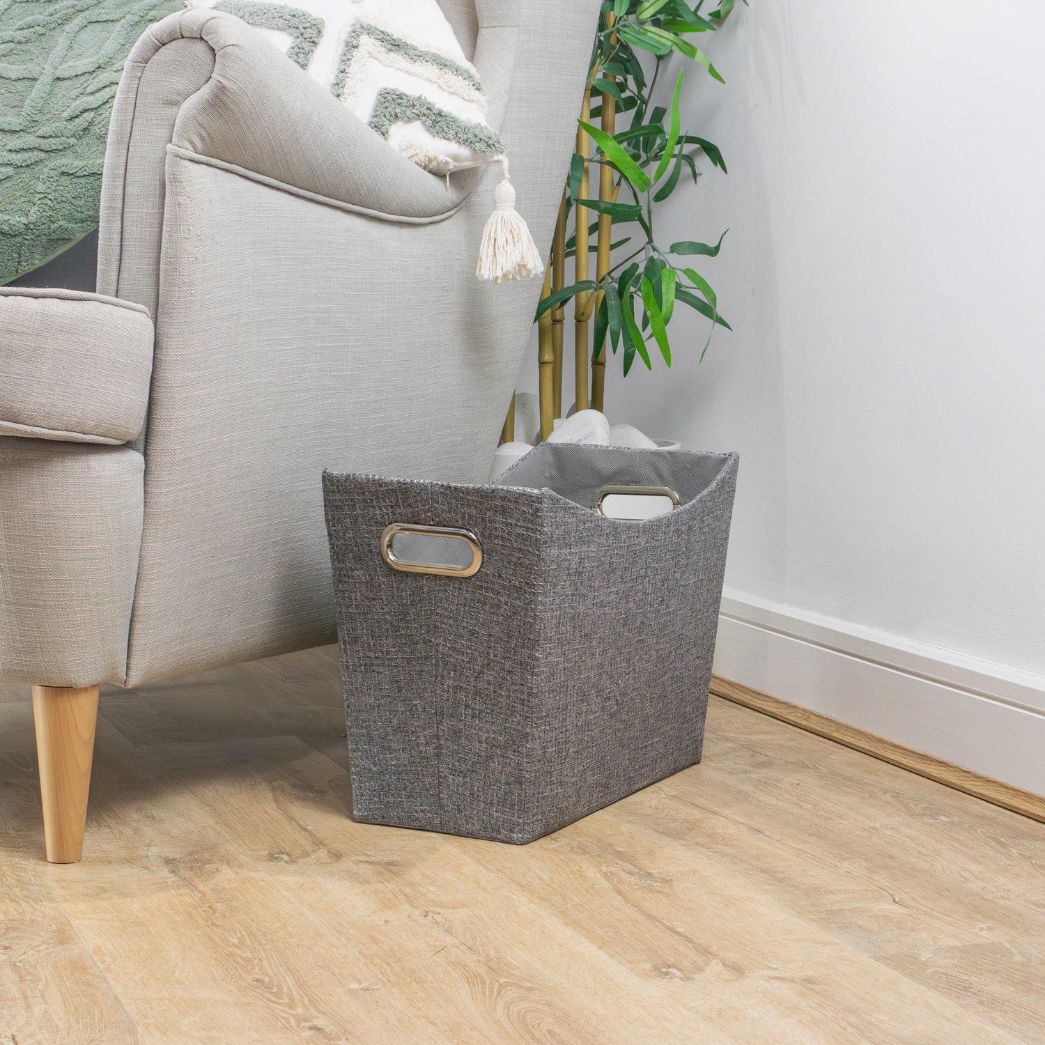 Grey - JVL - Chroma Magazine Storage Holder Home Organisat - 8