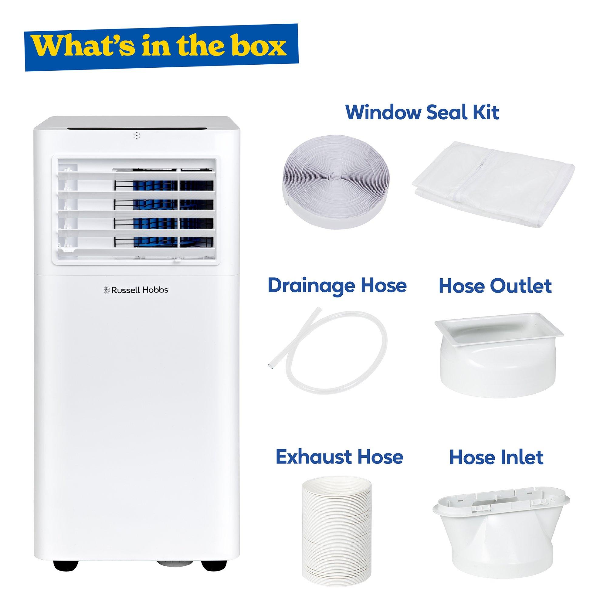 White - Russell Hobbs - RHPAC3002 Portable 3-in-1 Air Conditioner in White - 9
