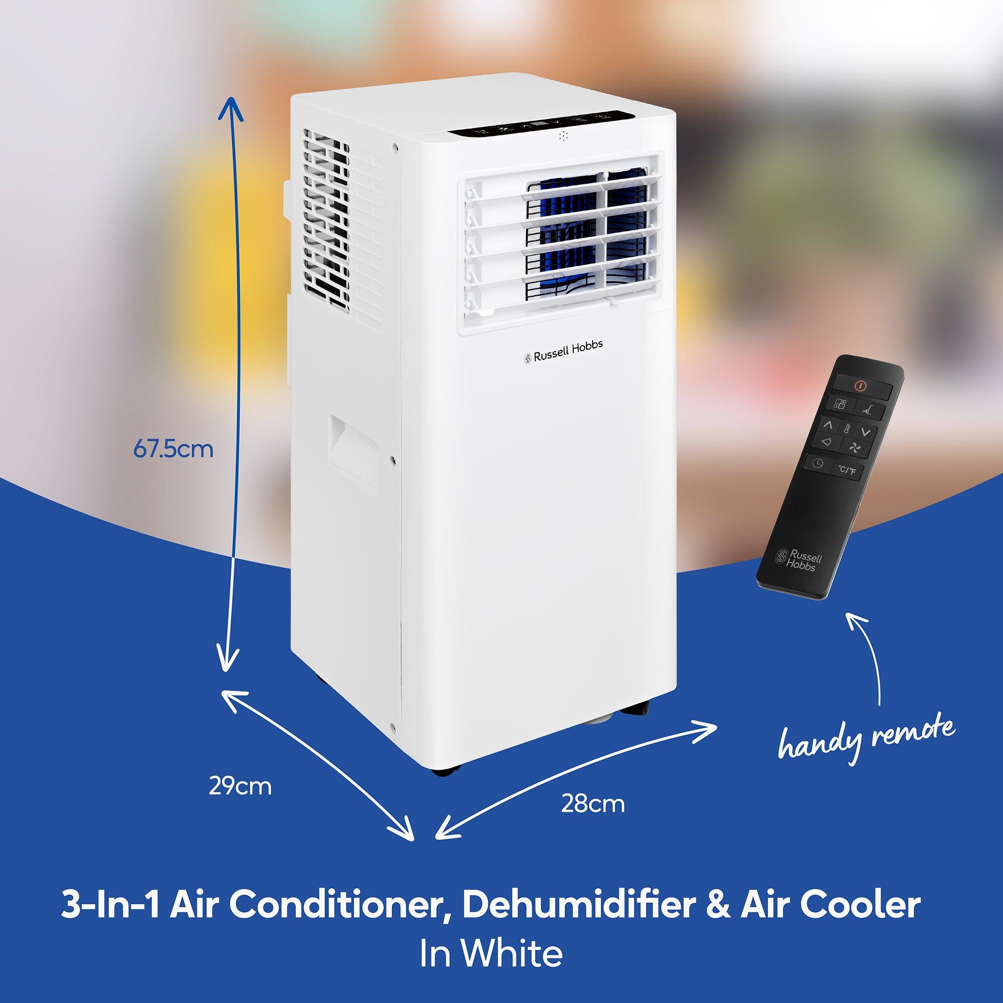 White - Russell Hobbs - RHPAC3002 Portable 3-in-1 Air Conditioner in White - 10