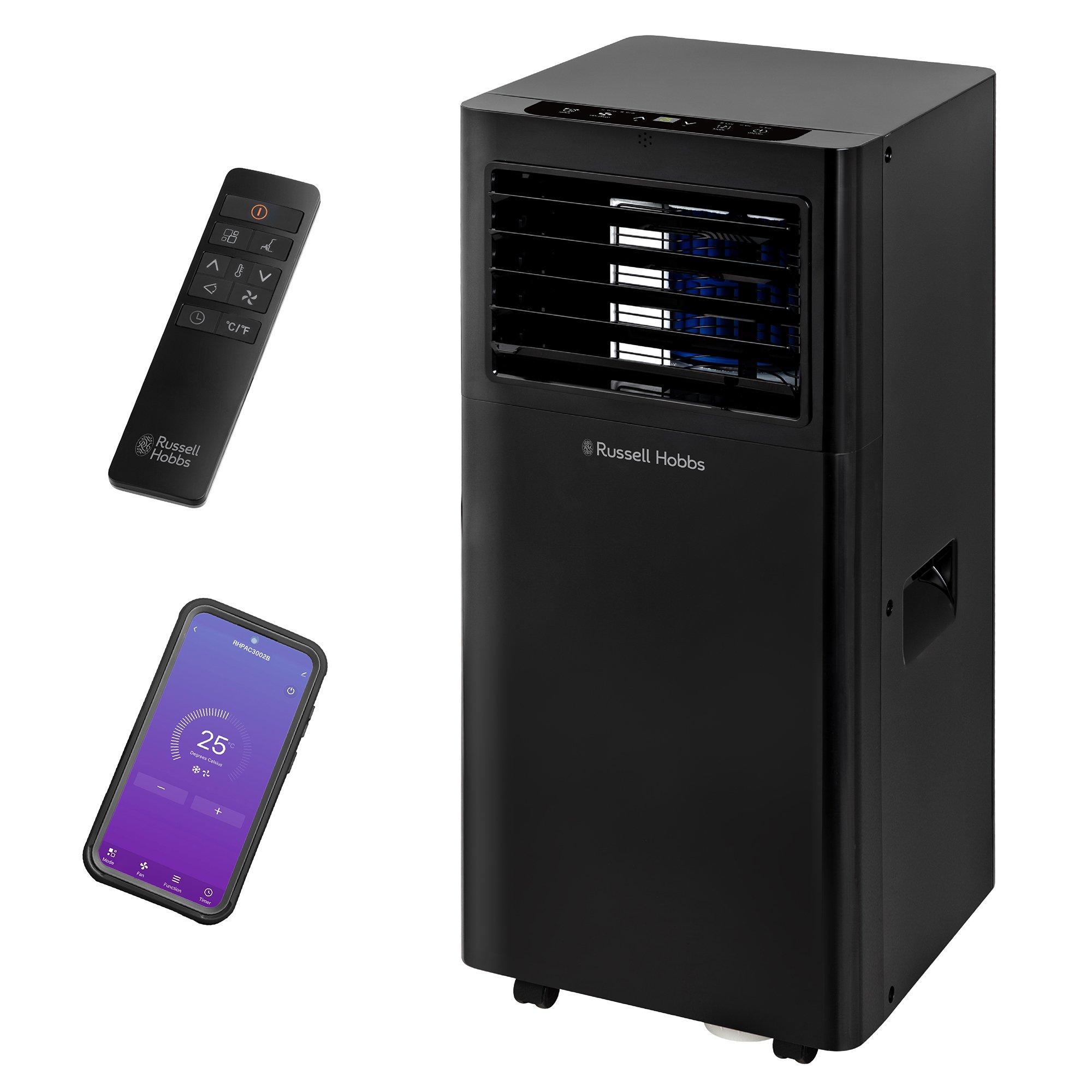 Black - Russell Hobbs - RHPAC3002B Portable 3-in-1 Air Conditioner - Black - 3