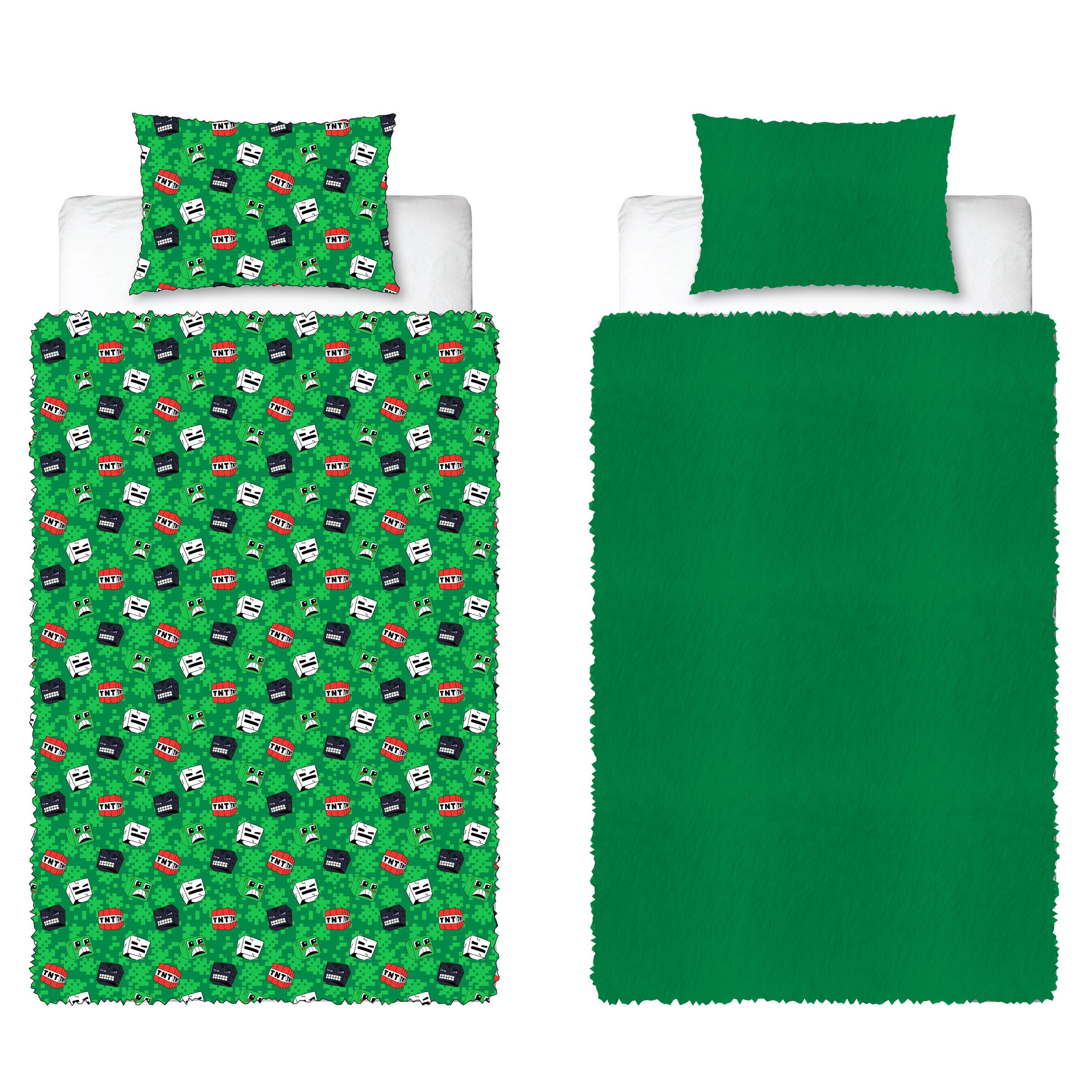 Green - Minecraft - Minecraft Grounds Single Fleece Duvet - 2