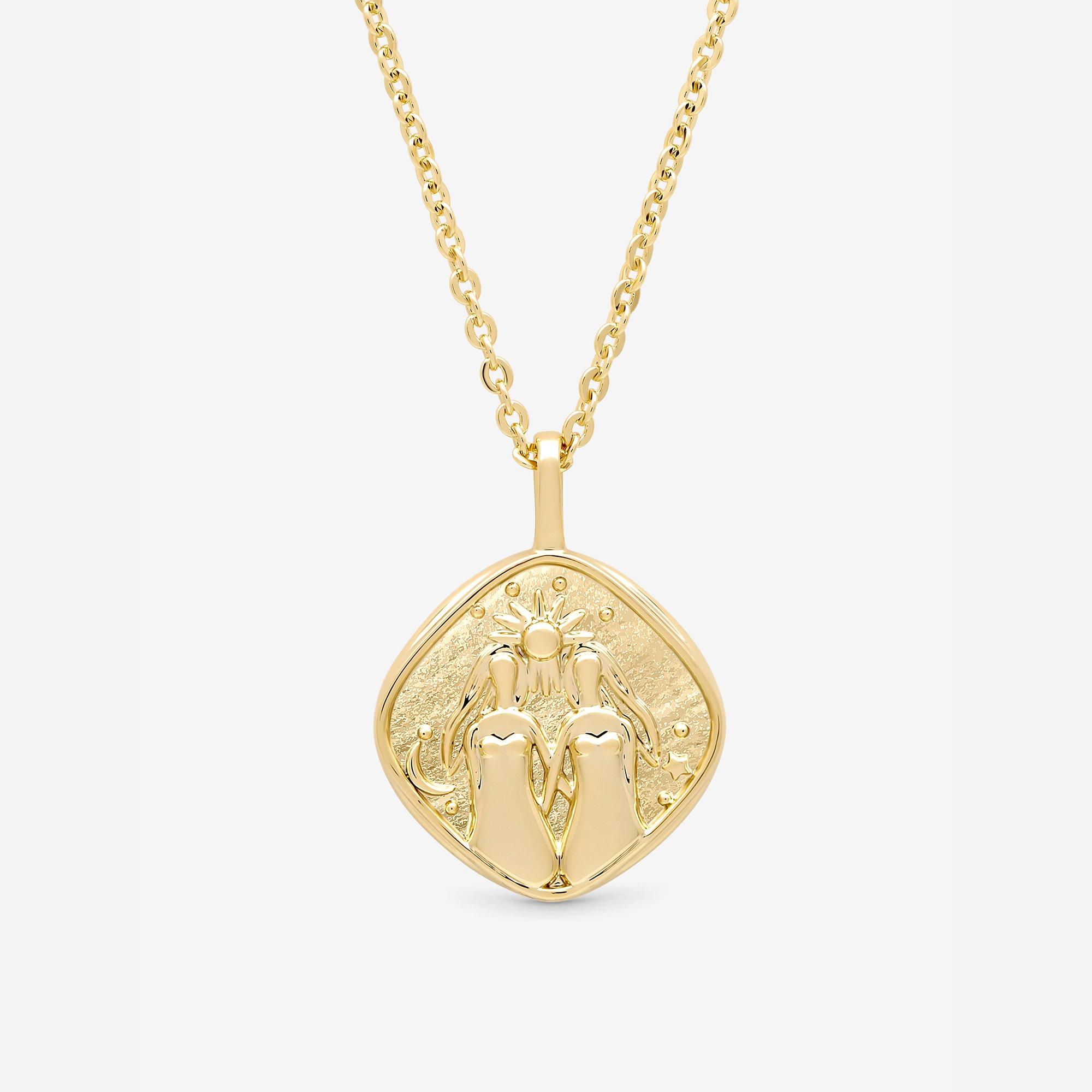Gold - Jon Richard - Gold Plated Molten Horoscope Necklace - Gemini - 2