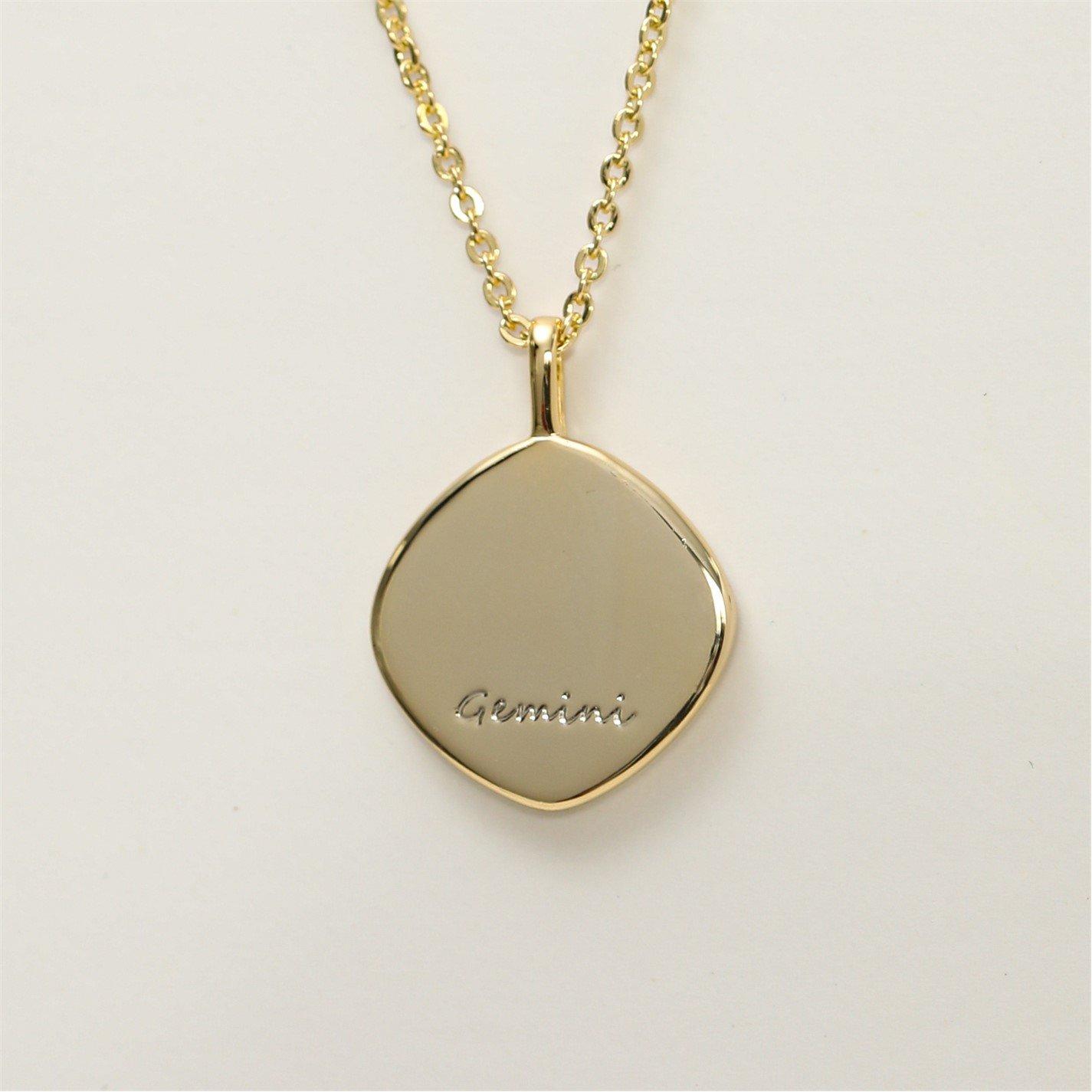 Gold - Jon Richard - Gold Plated Molten Horoscope Necklace - Gemini - 5