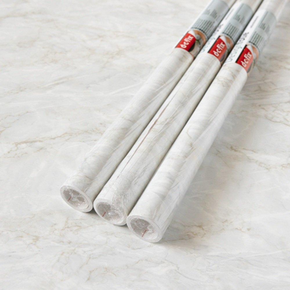 D C Fix  Dc Fix Cortes Self Adhesive Vinyl Pack 3 - White/Gold - 67X2 PACK3