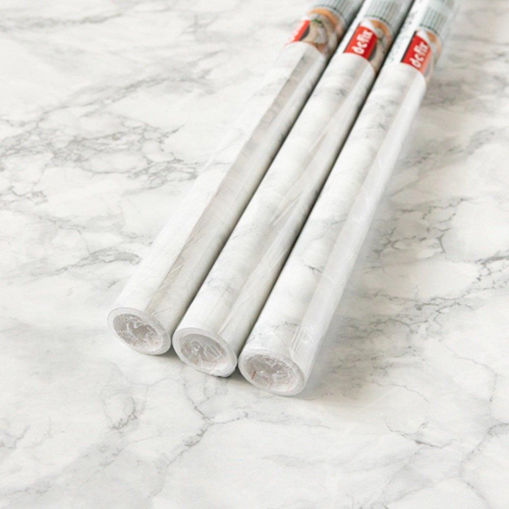 White/Silver - D C Fix - dc fix Cortes Silver Self Adhesive Vinyl Pack 3 - 1