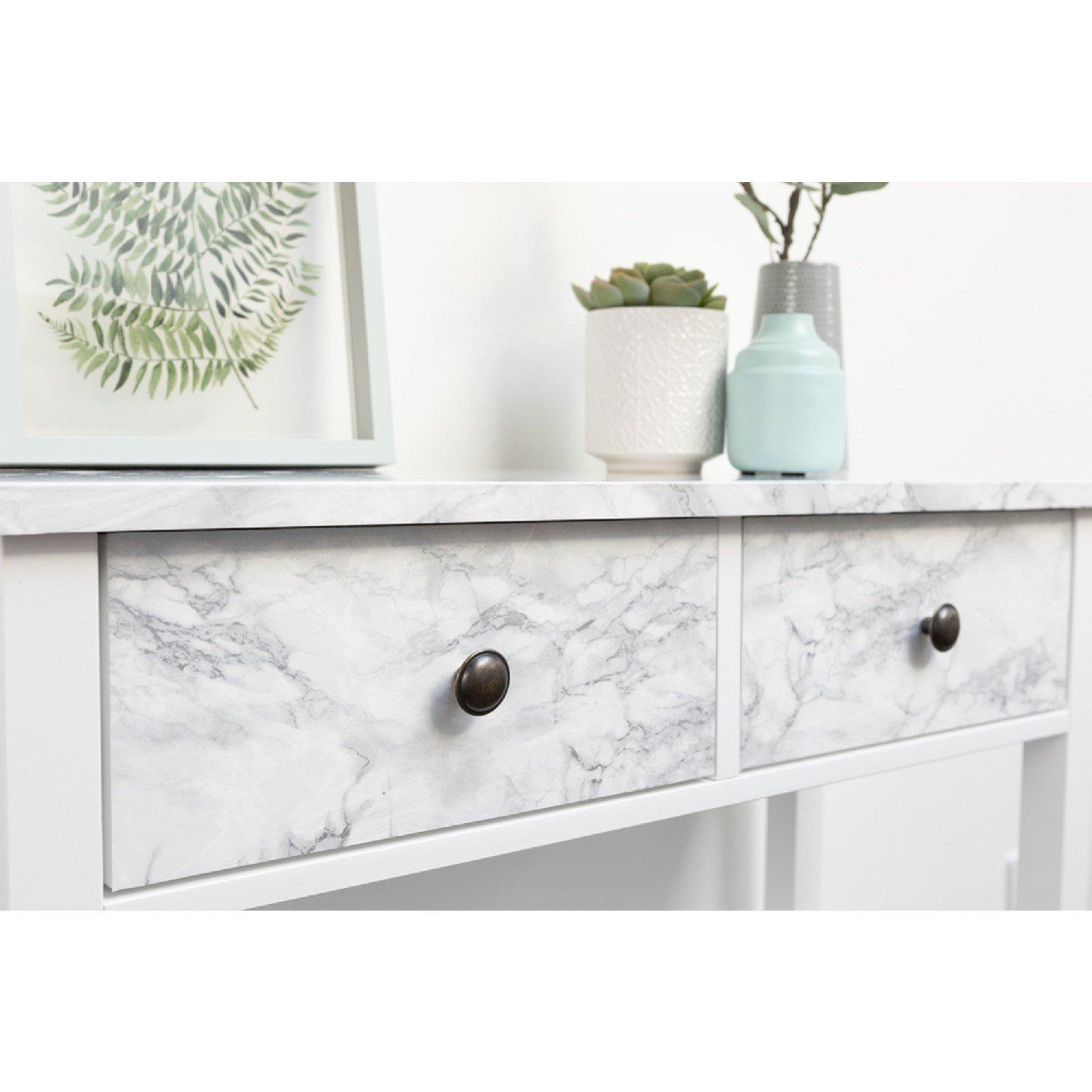 White/Silver - D C Fix - dc fix Cortes Silver Self Adhesive Vinyl Pack 3 - 3