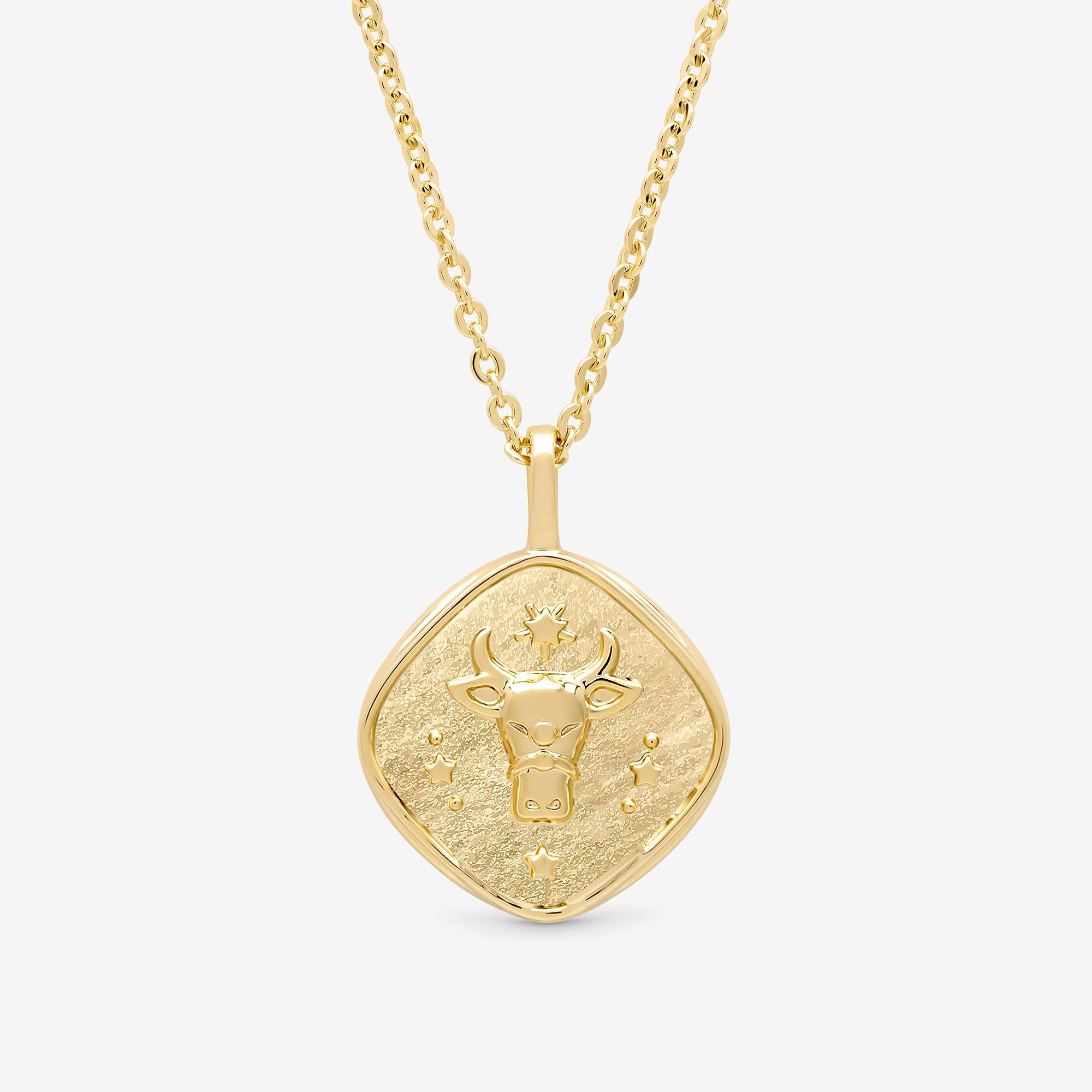 Gold - Jon Richard - Gold Plated Molten Horoscope Necklace - Taurus - 2