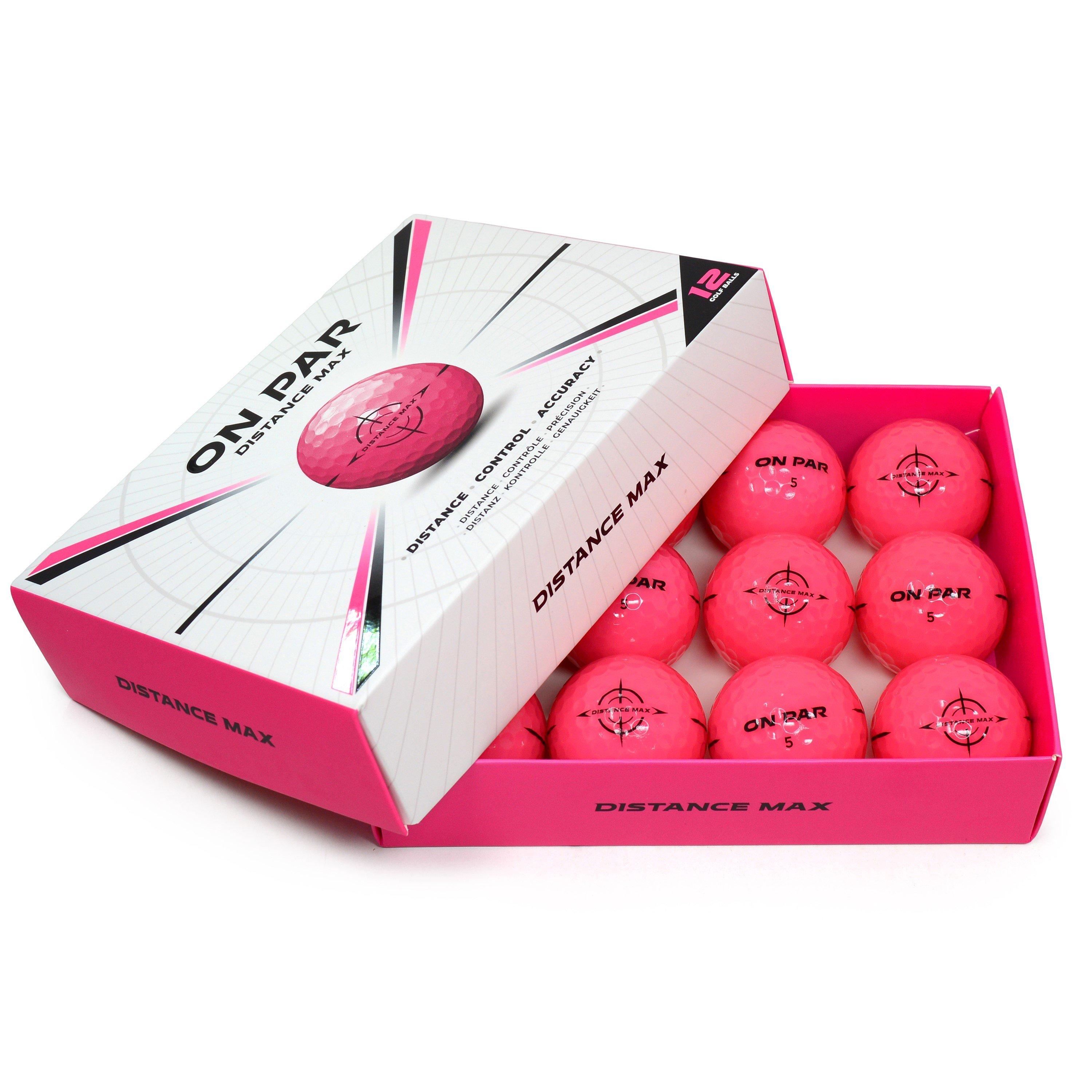 Pink - On Par - Distance Max Golf Balls 12 Pack x4 (48 Balls) - 2